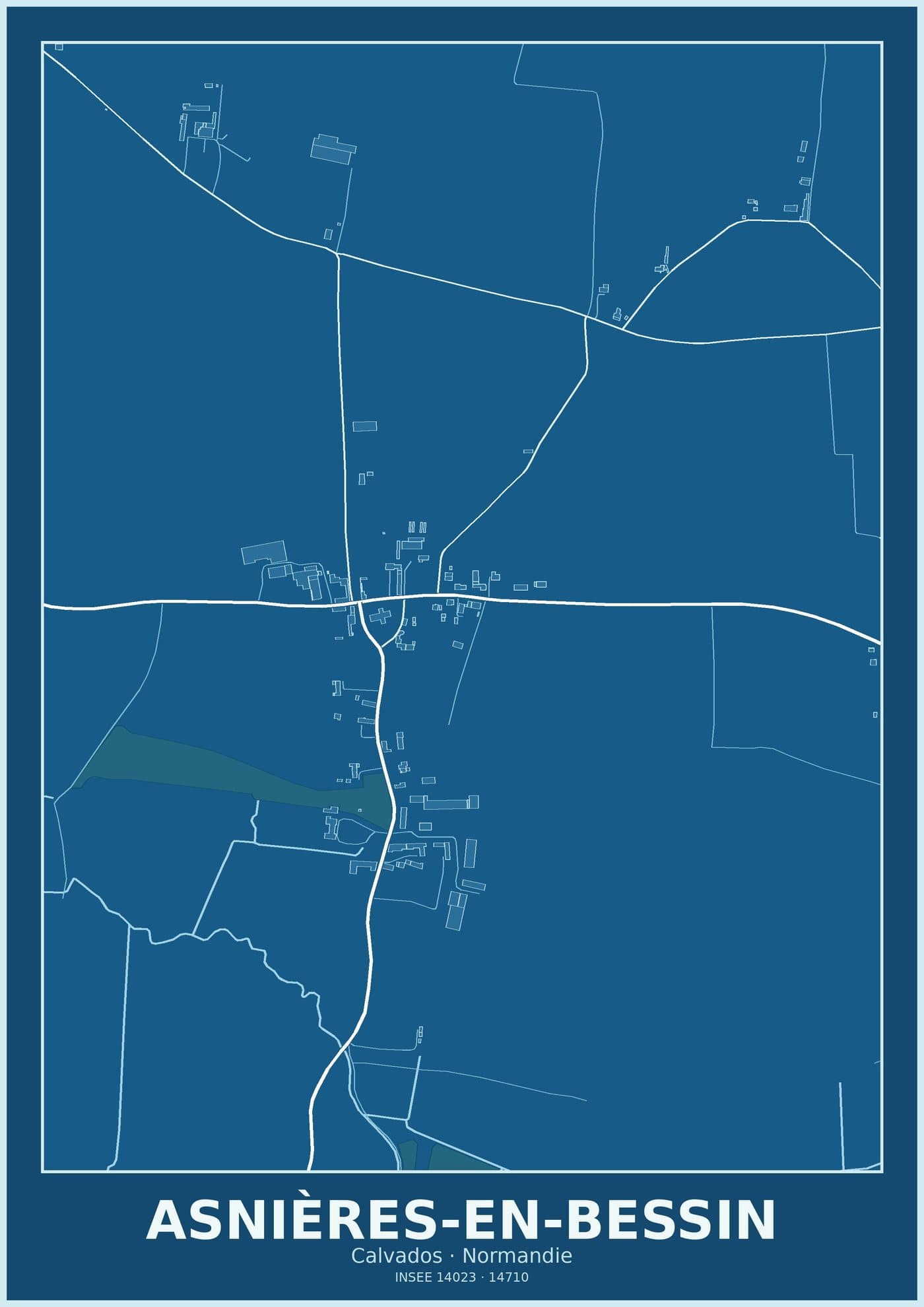 Plan d'Asnières-en-Bessin