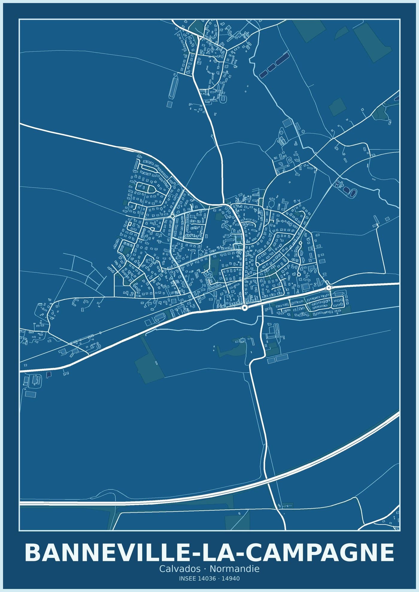 Plan de Banneville-la-Campagne