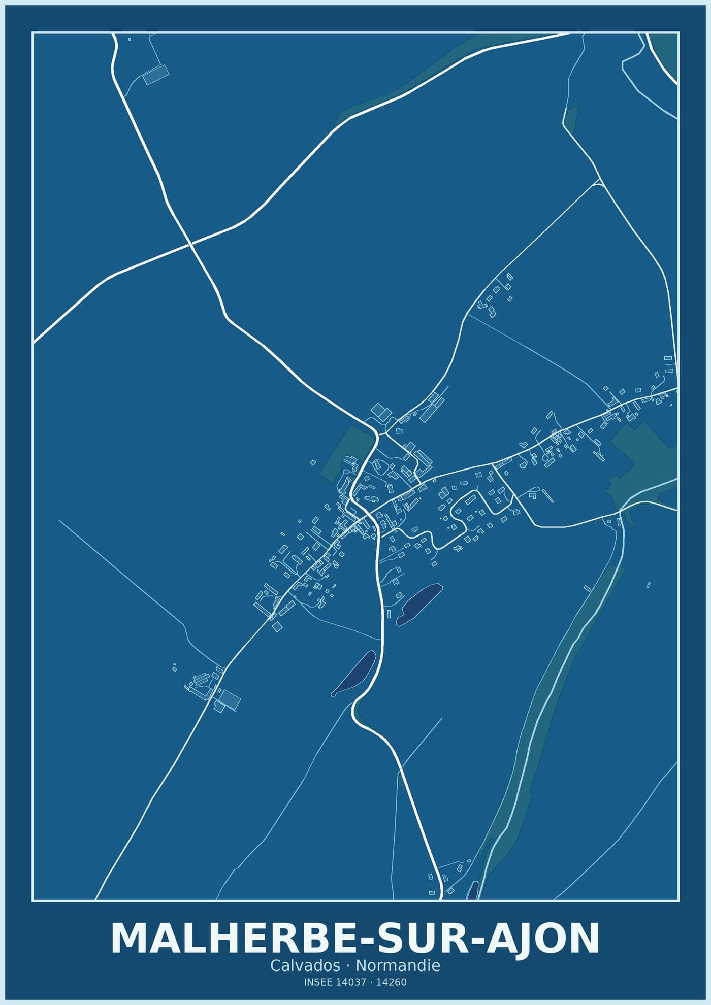Plan de Malherbe-sur-Ajon
