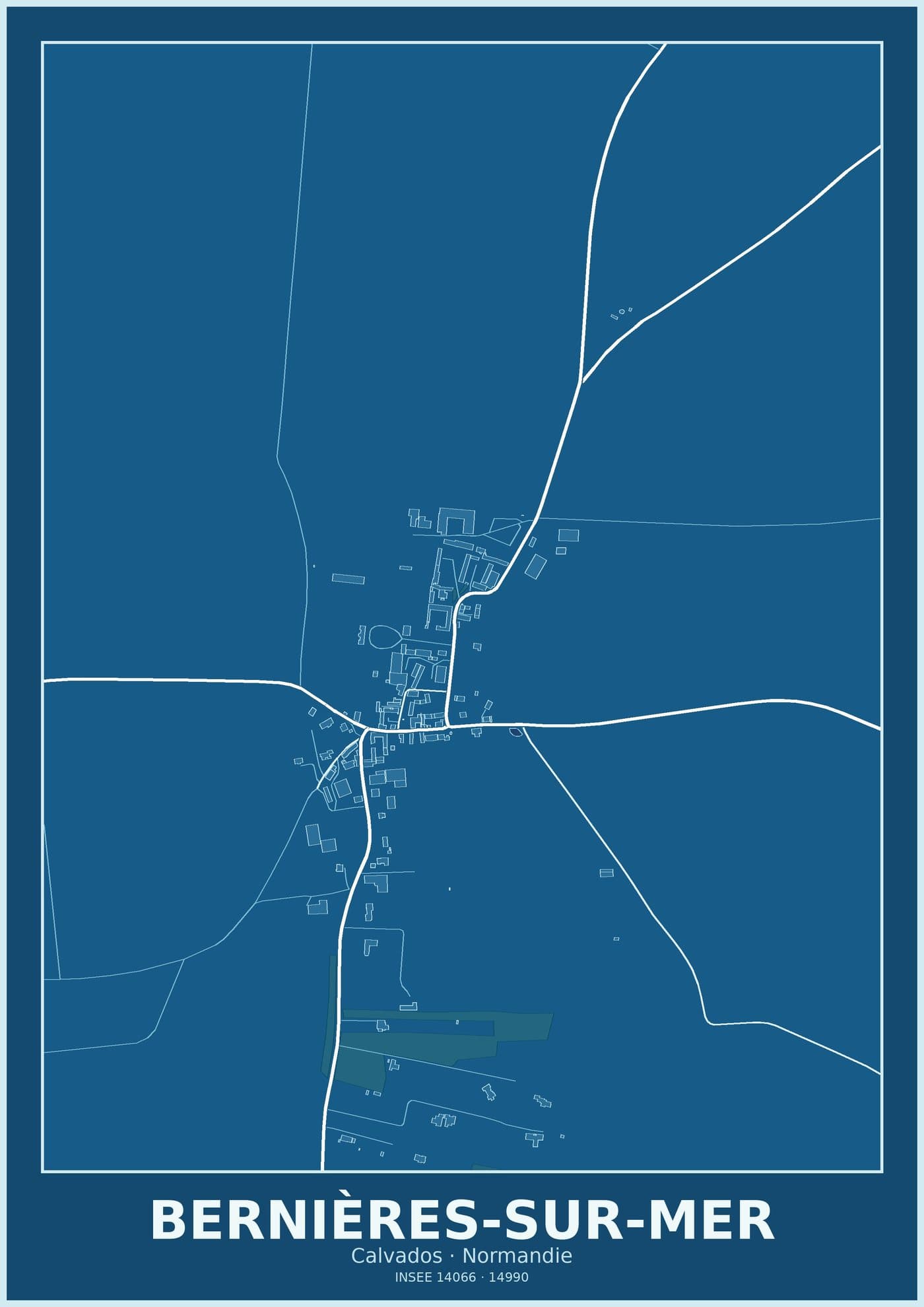 Plan de Bernières-sur-Mer