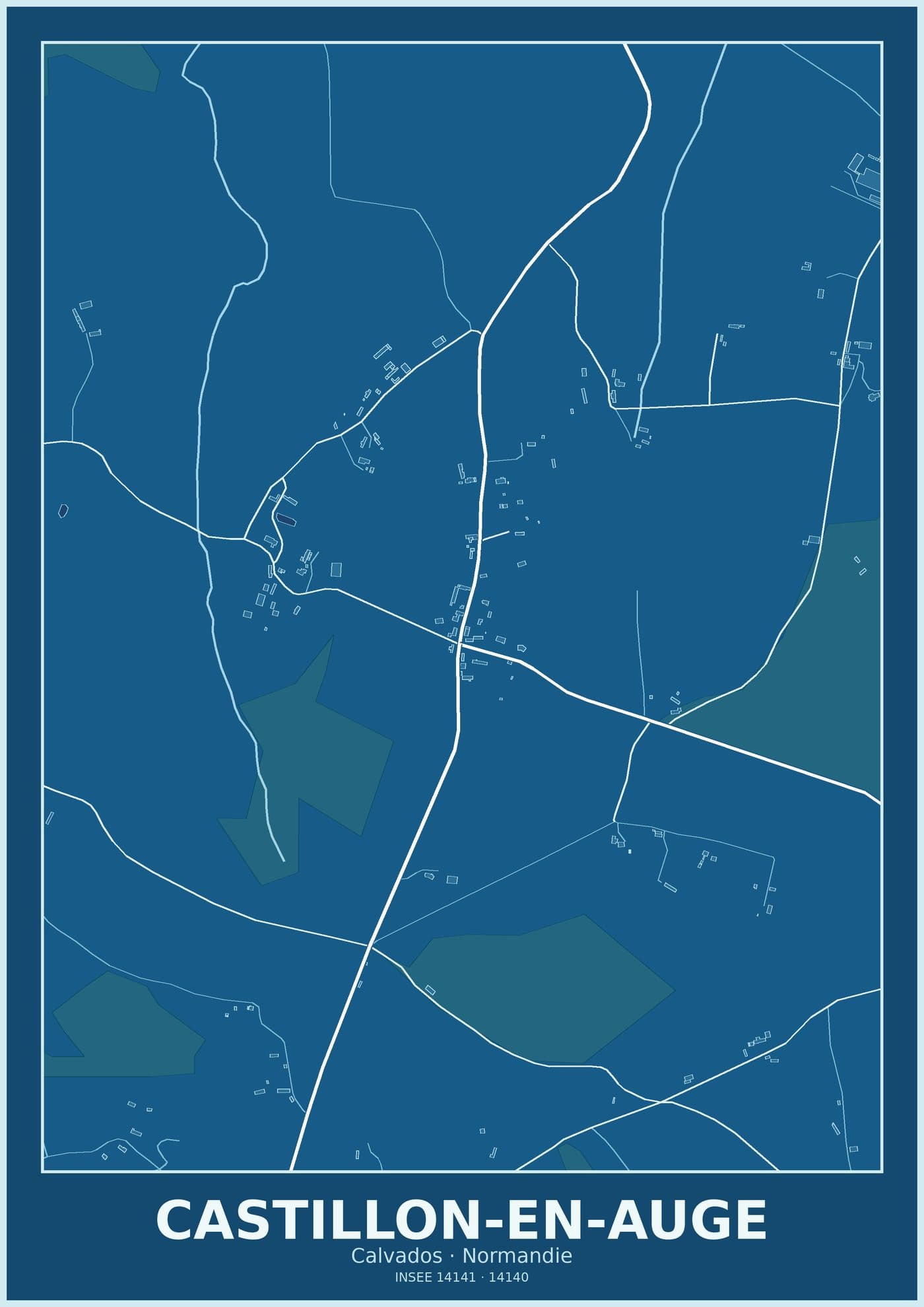 Plan de Castillon-en-Auge