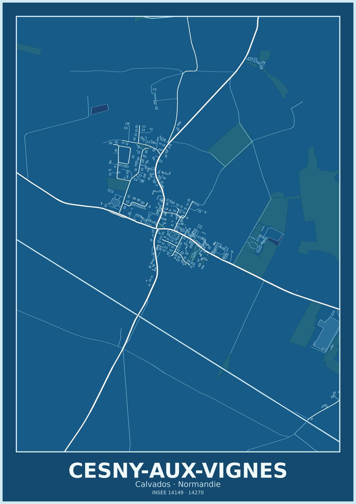 Plan de Cesny-aux-Vignes