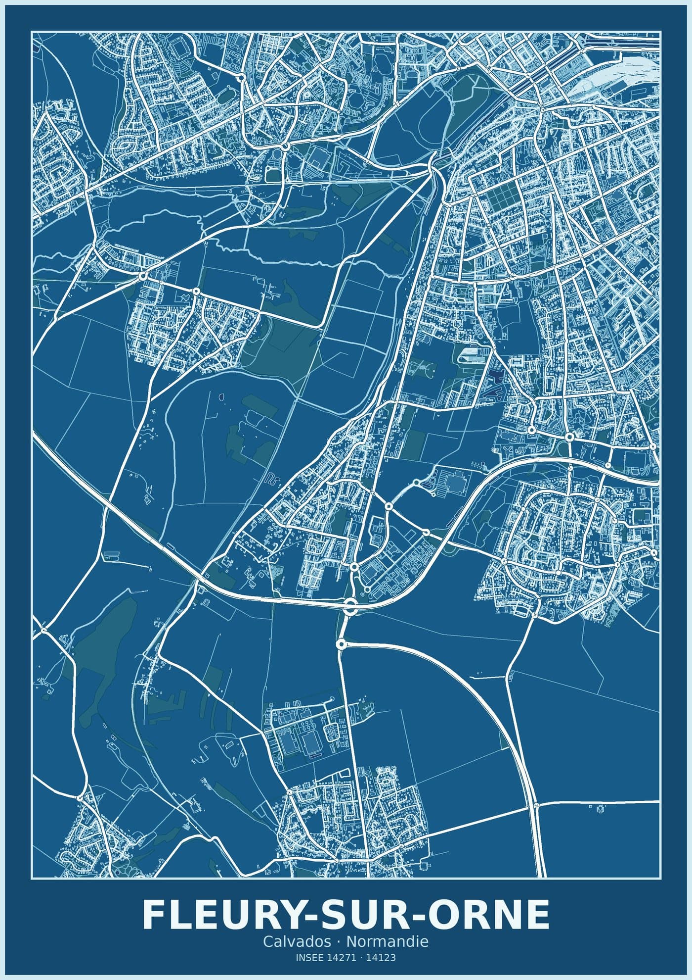 Plan de Fleury-sur-Orne
