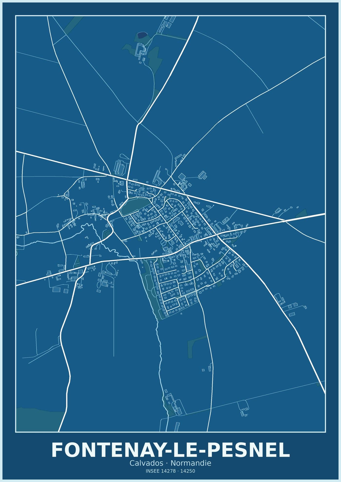 Plan de Fontenay-le-Pesnel