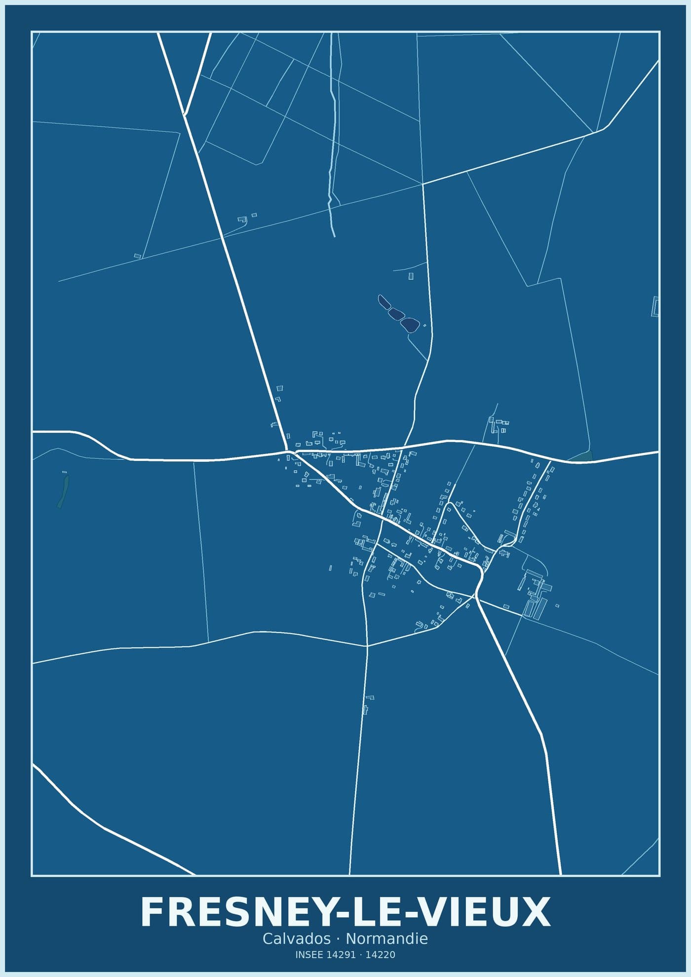 Plan de Fresney-le-Vieux