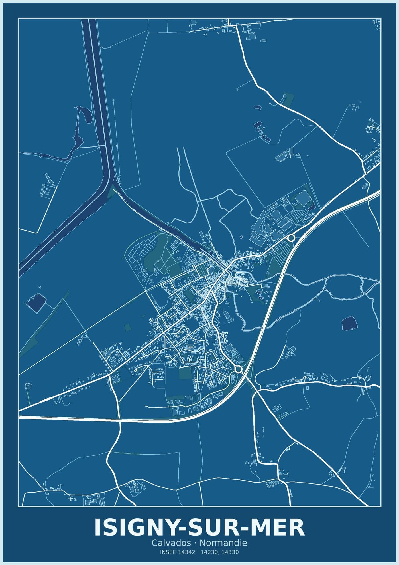 Plan d'Isigny-sur-Mer