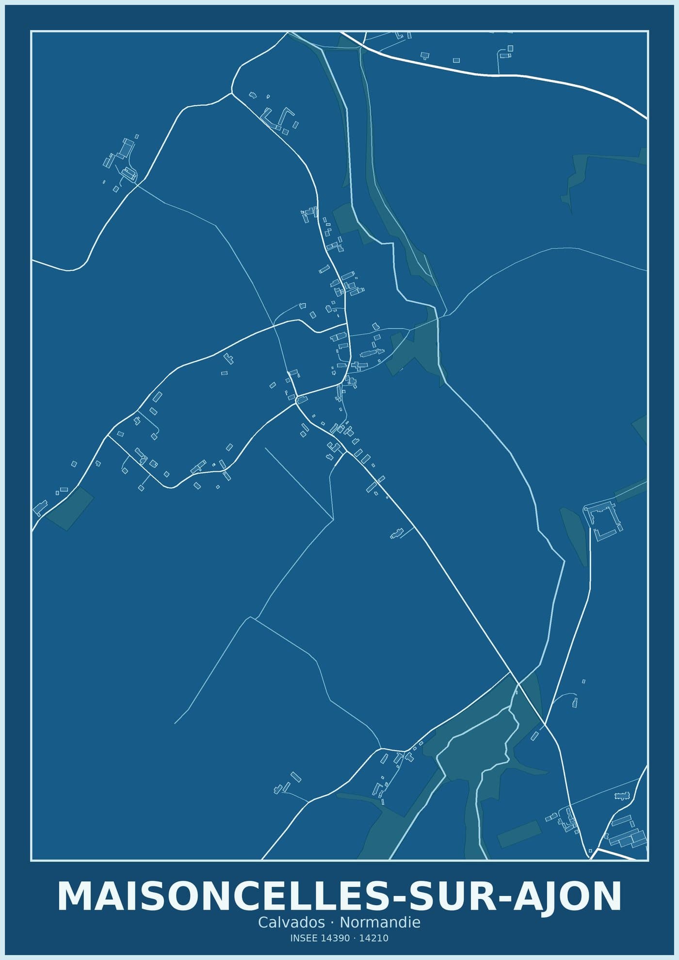 Plan de Maisoncelles-sur-Ajon