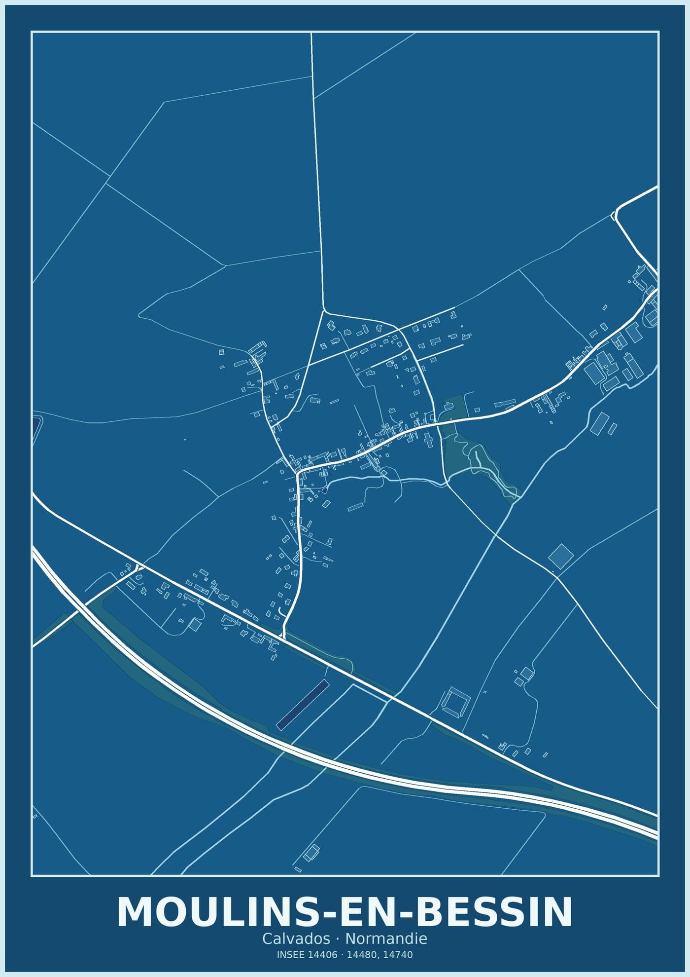 Plan de Moulins-en-Bessin