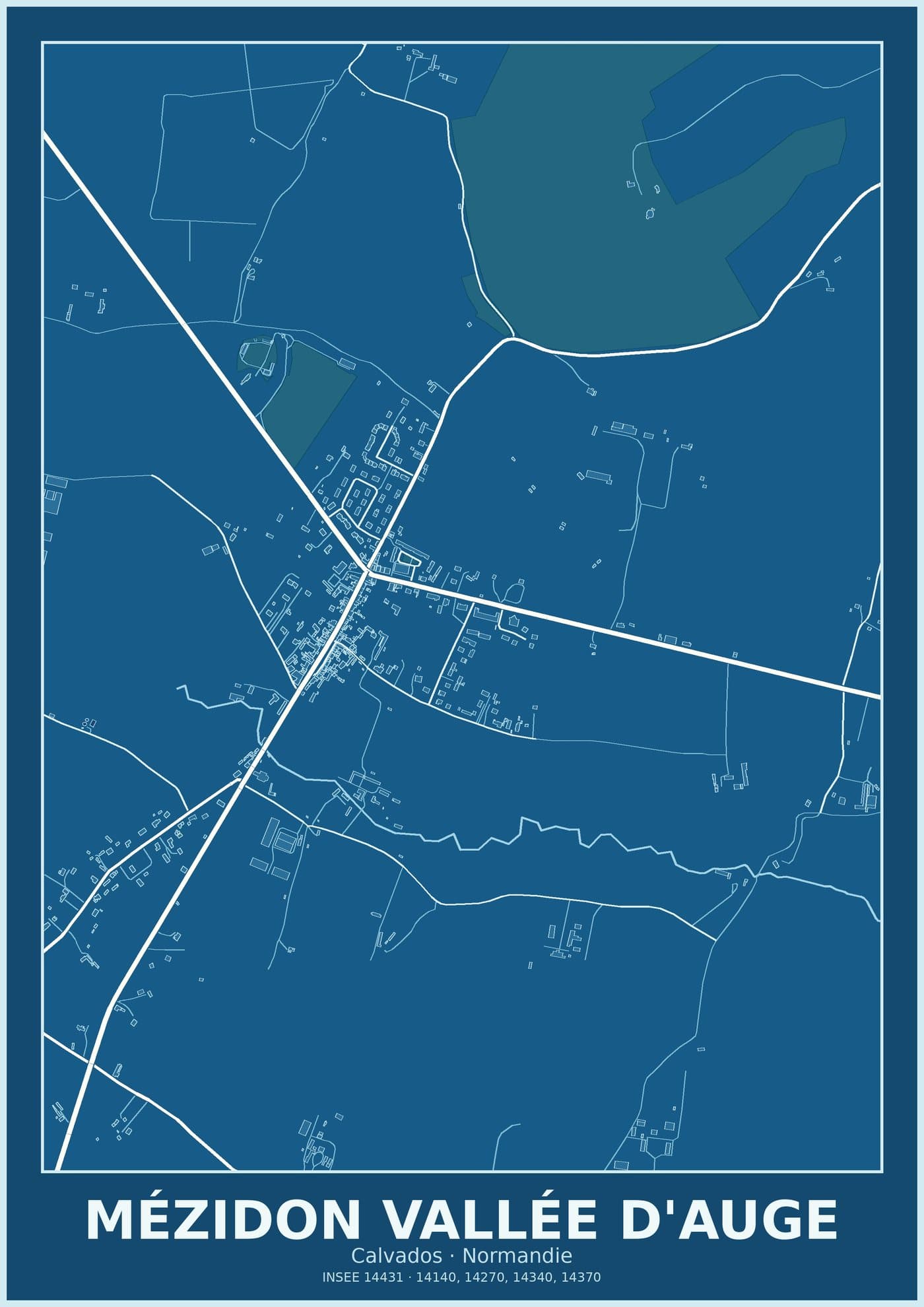 Plan de Mézidon Vallée d'Auge