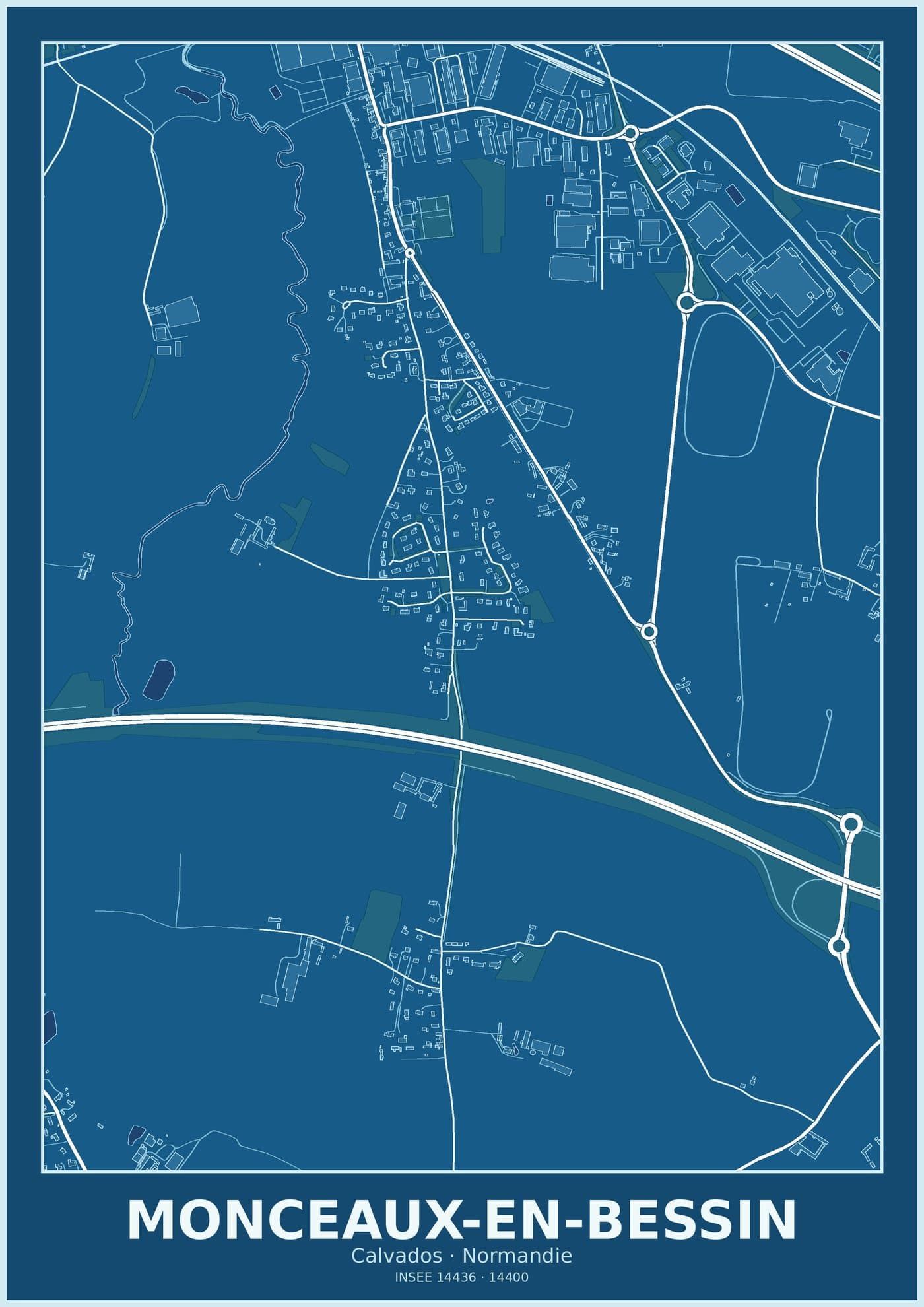 Plan de Monceaux-en-Bessin