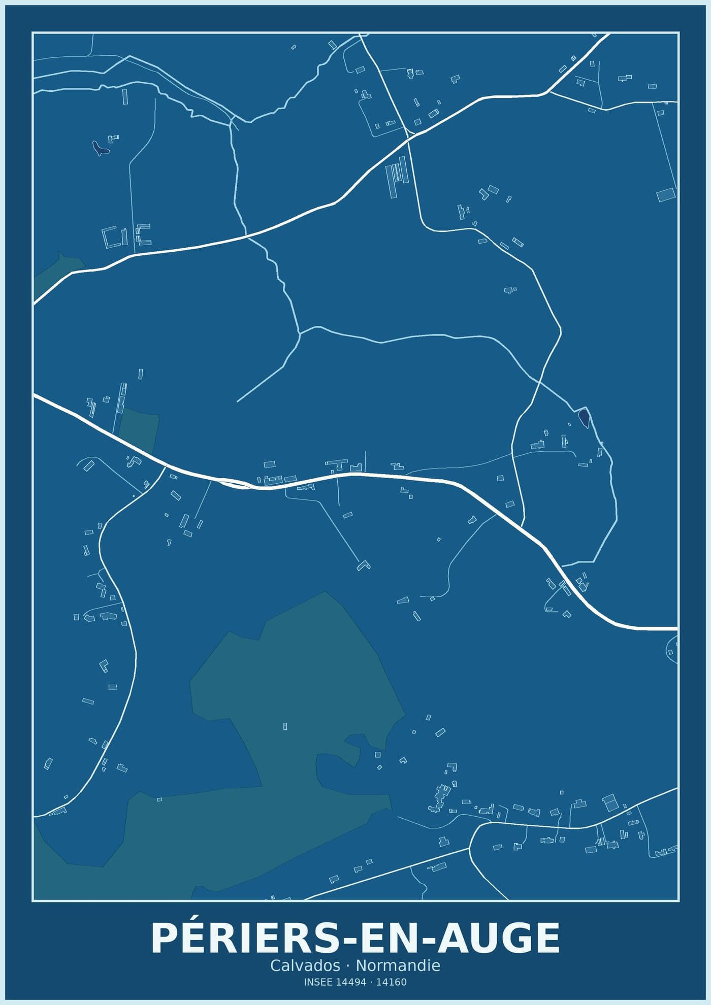 Plan de Périers-en-Auge