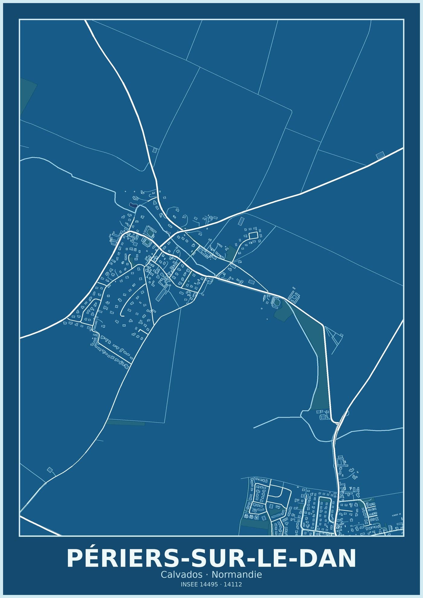 Plan de Périers-sur-le-Dan