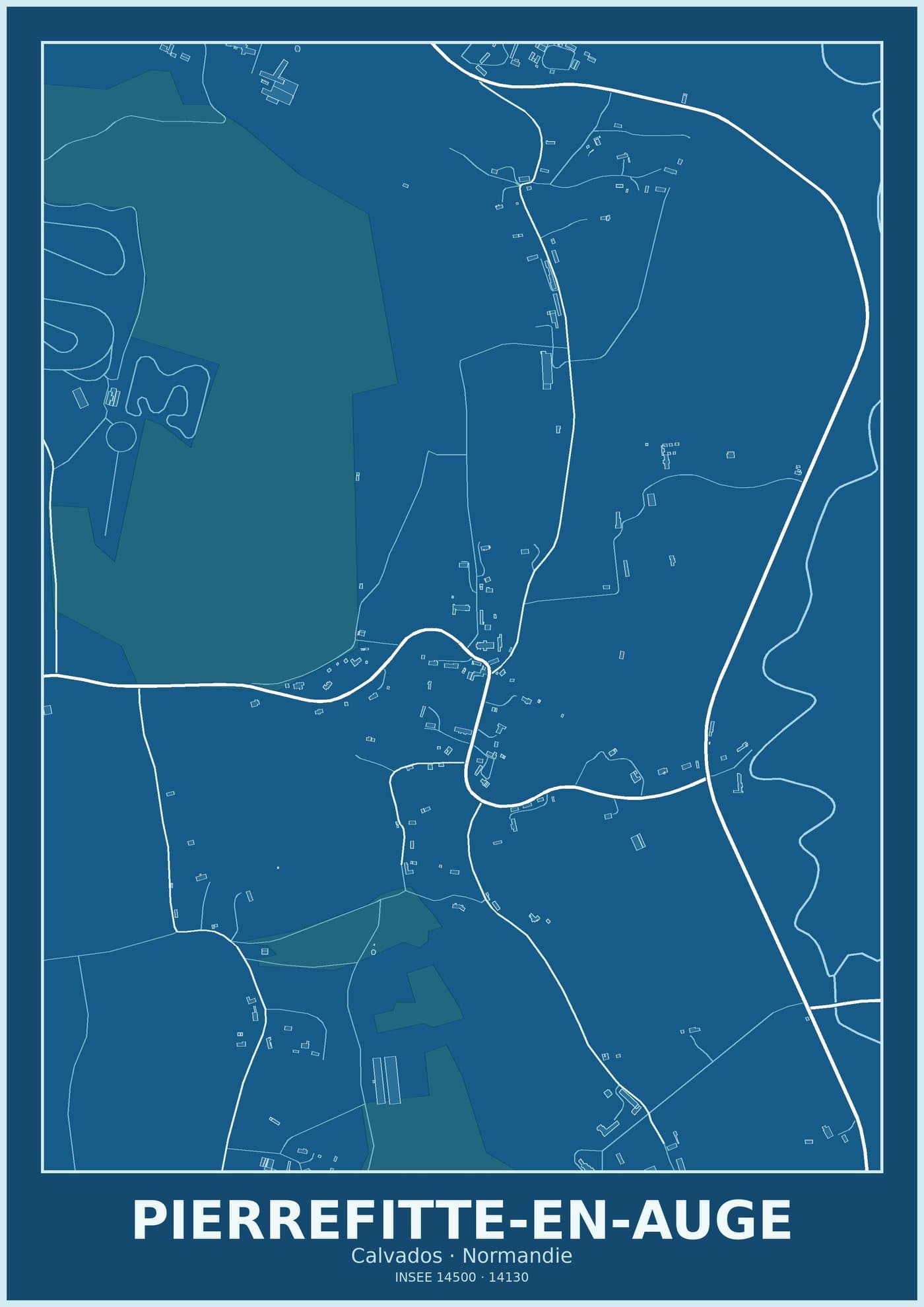 Plan de Pierrefitte-en-Auge