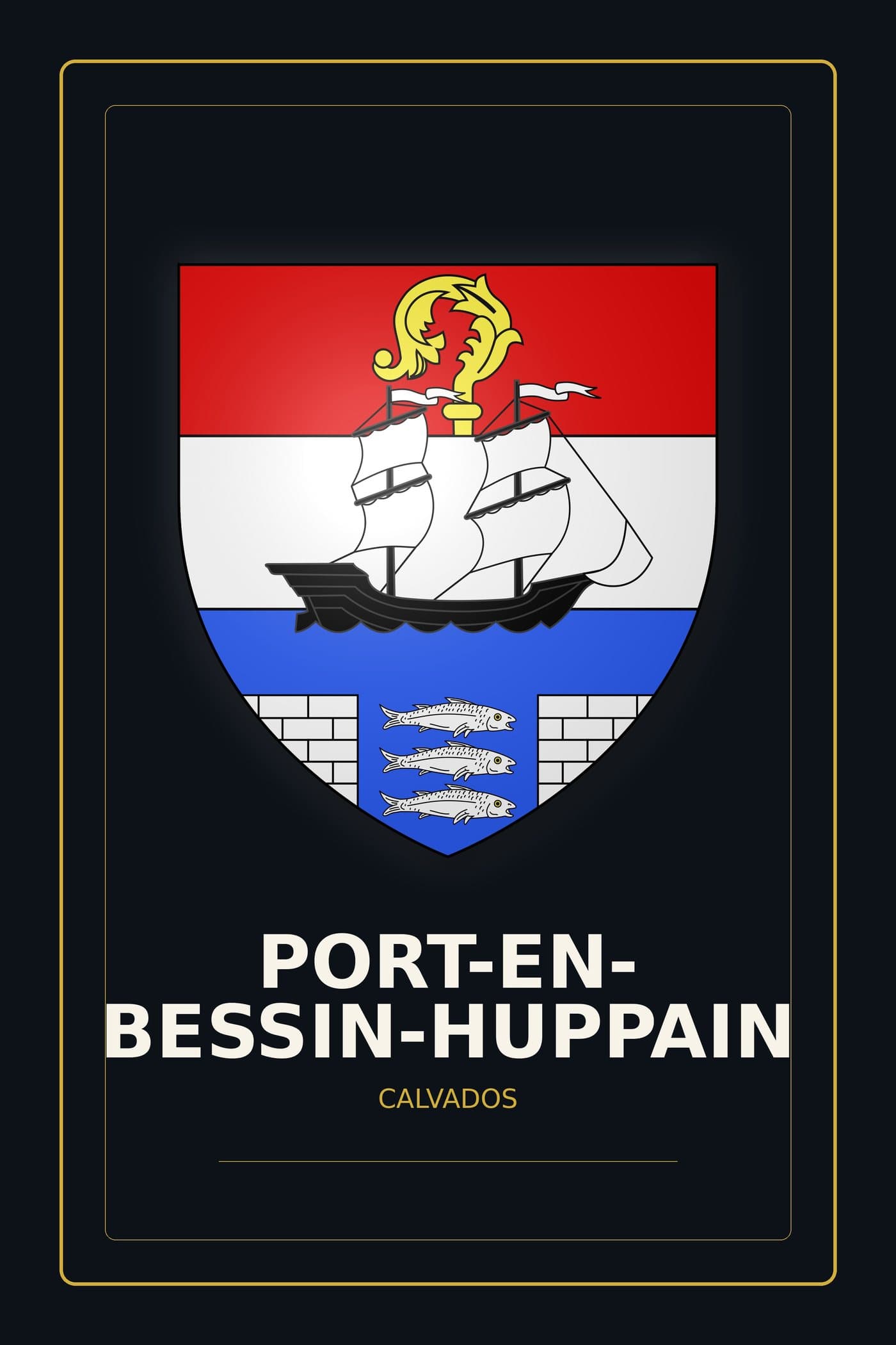 Blason de Port-en-Bessin-Huppain
