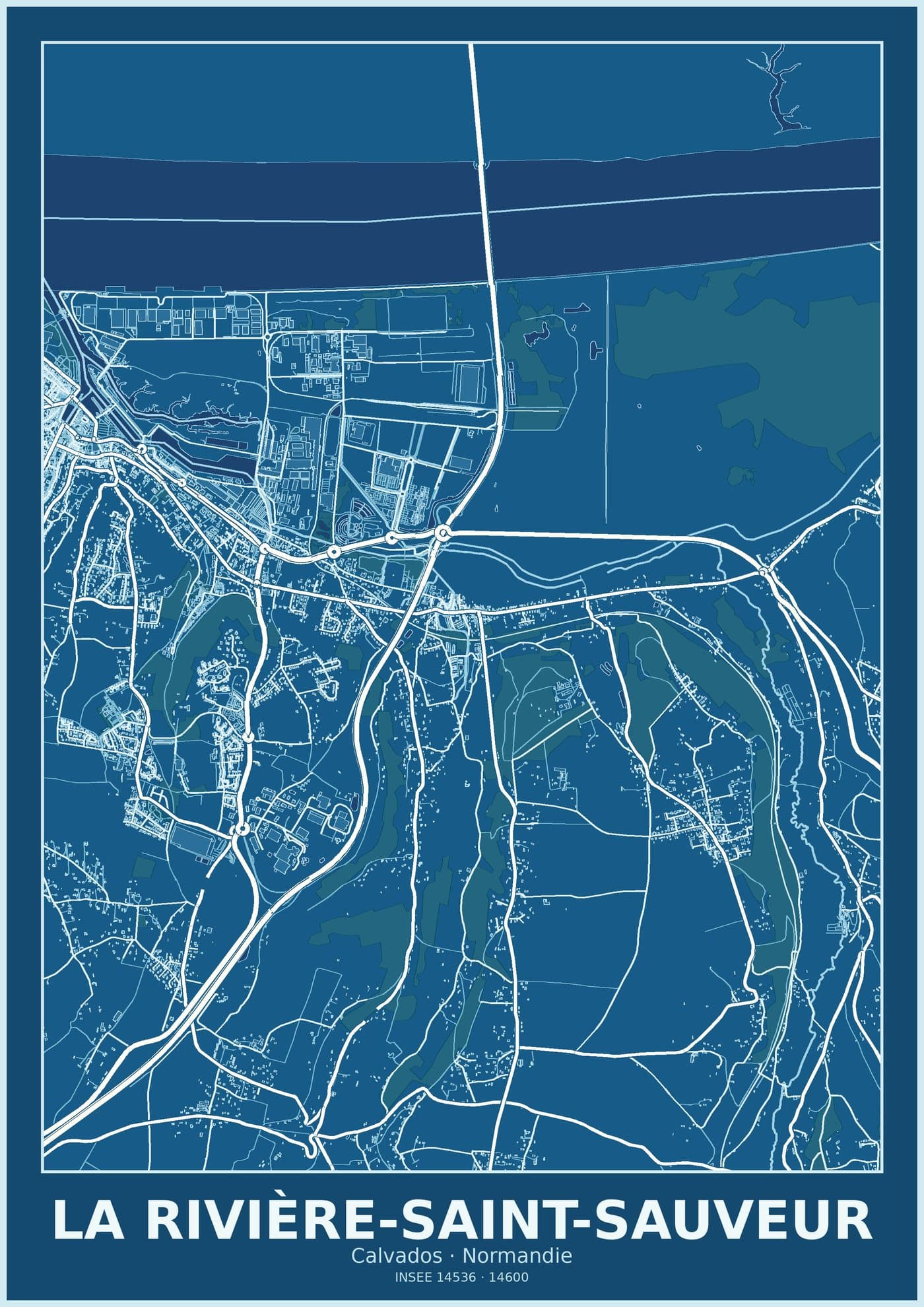 Plan de La Rivière-Saint-Sauveur
