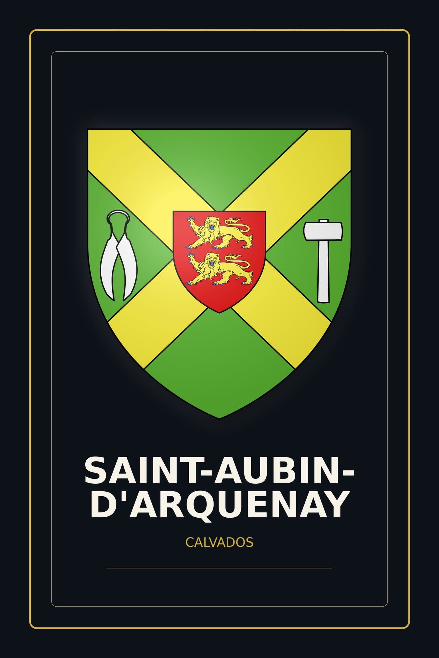 Blason de Saint-Aubin-d'Arquenay