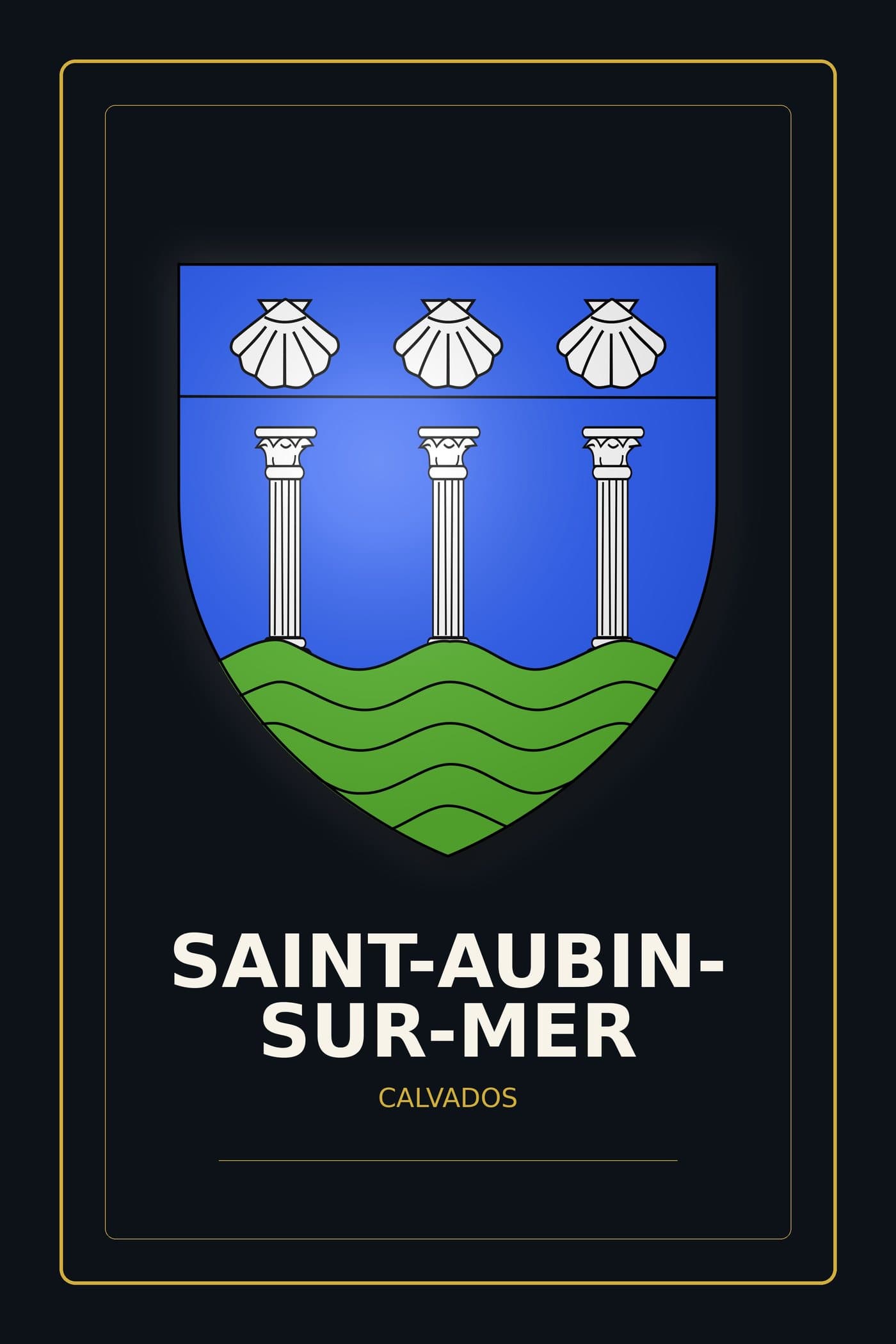 Blason de Saint-Aubin-sur-Mer