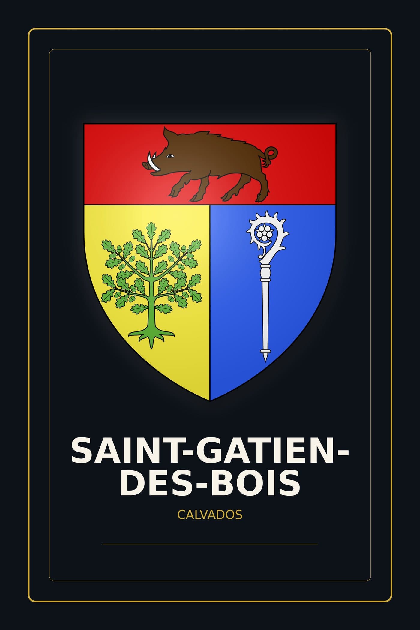 Blason de Saint-Gatien-des-Bois