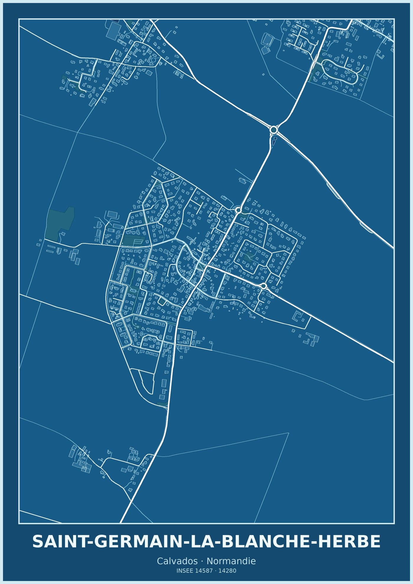 Plan de Saint-Germain-la-Blanche-Herbe