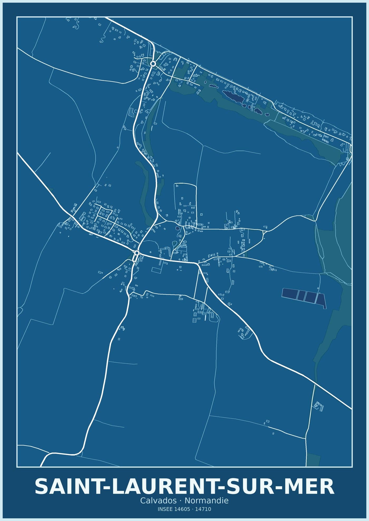 Plan de Saint-Laurent-sur-Mer