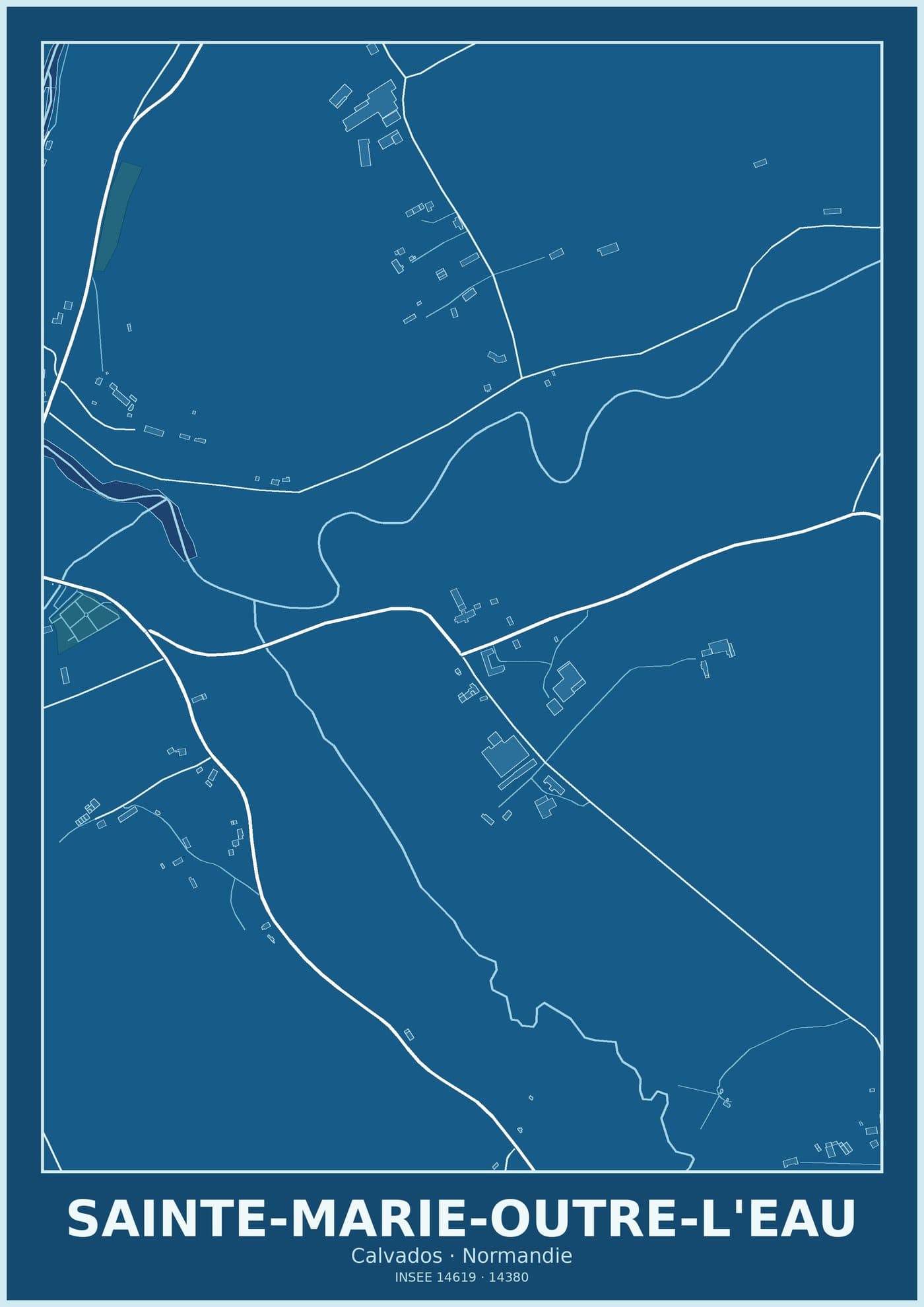 Plan de Sainte-Marie-Outre-l'Eau