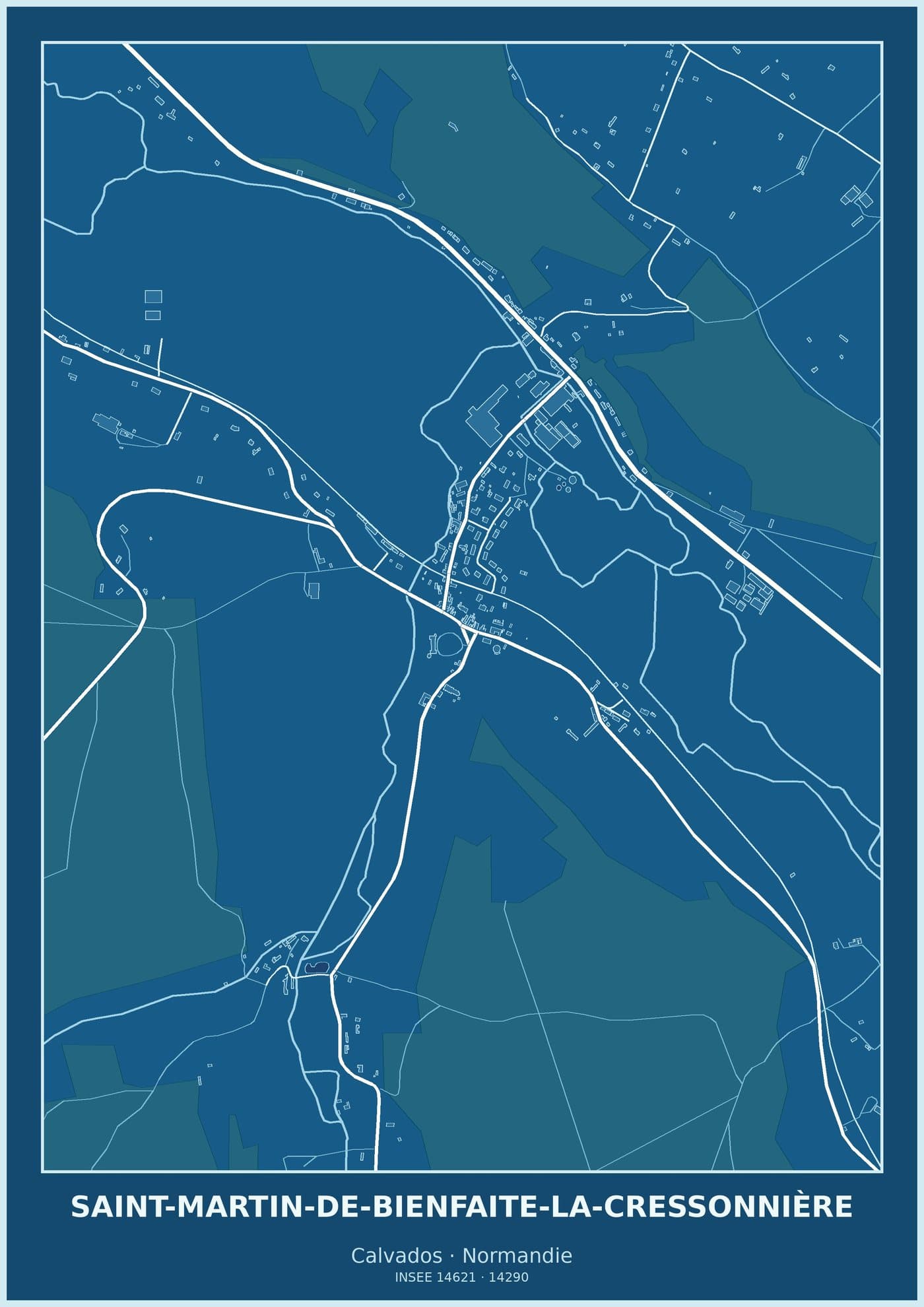 Plan de Saint-Martin-de-Bienfaite-la-Cressonnière