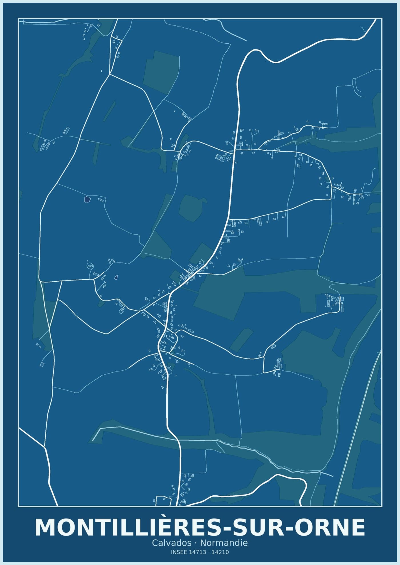 Plan de Montillières-sur-Orne