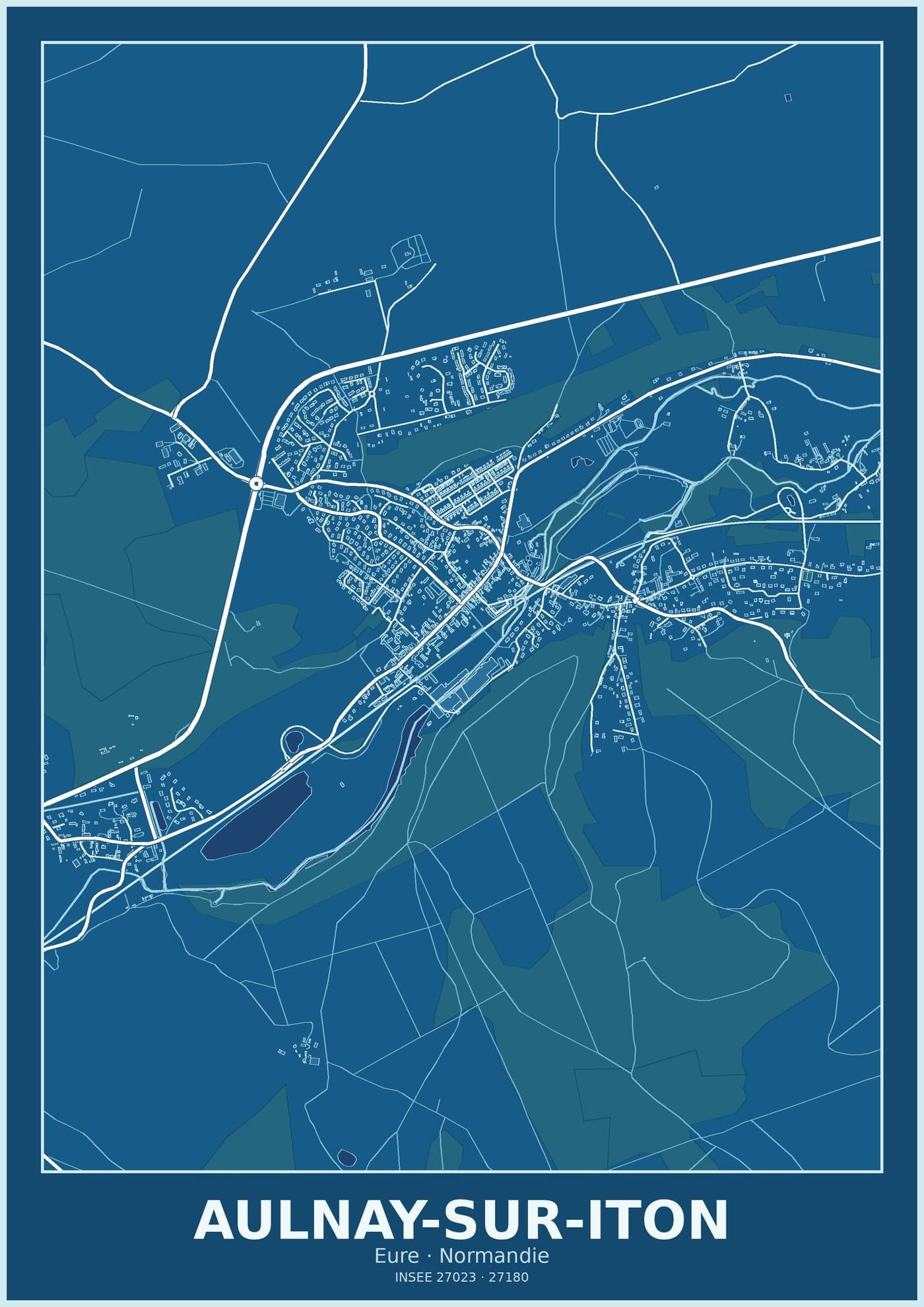 Plan d'Aulnay-sur-Iton
