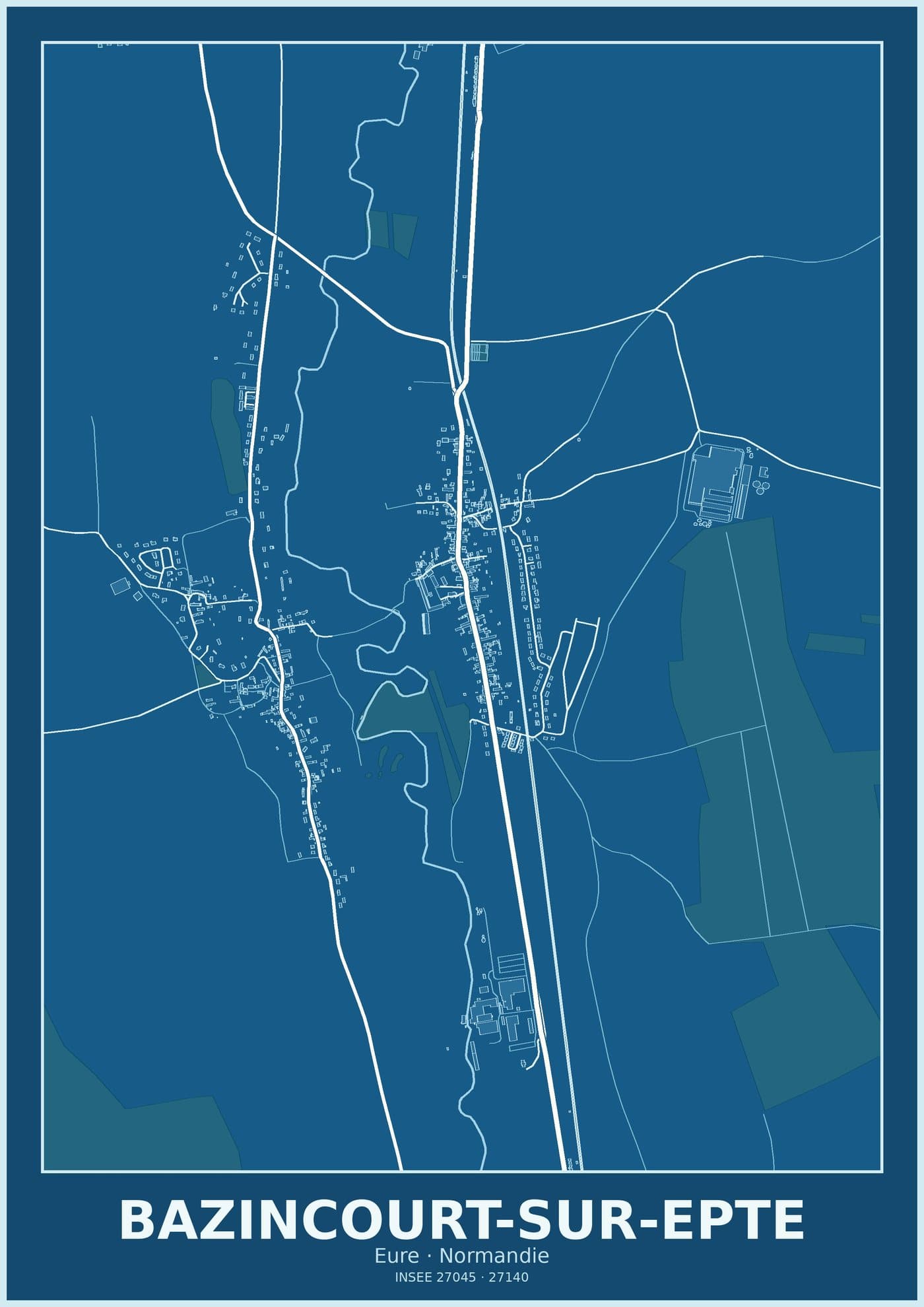 Plan de Bazincourt-sur-Epte