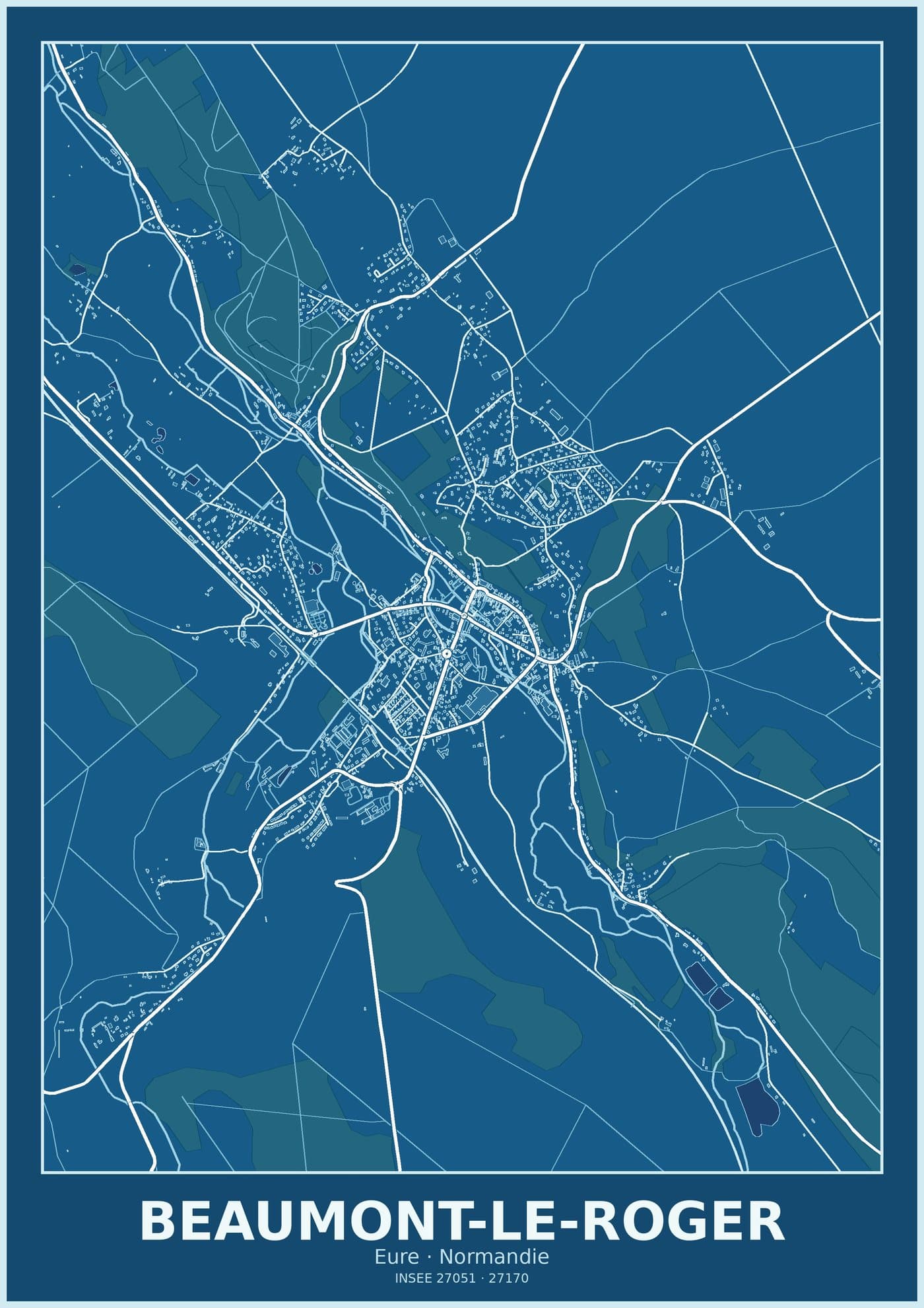 Plan de Beaumont-le-Roger