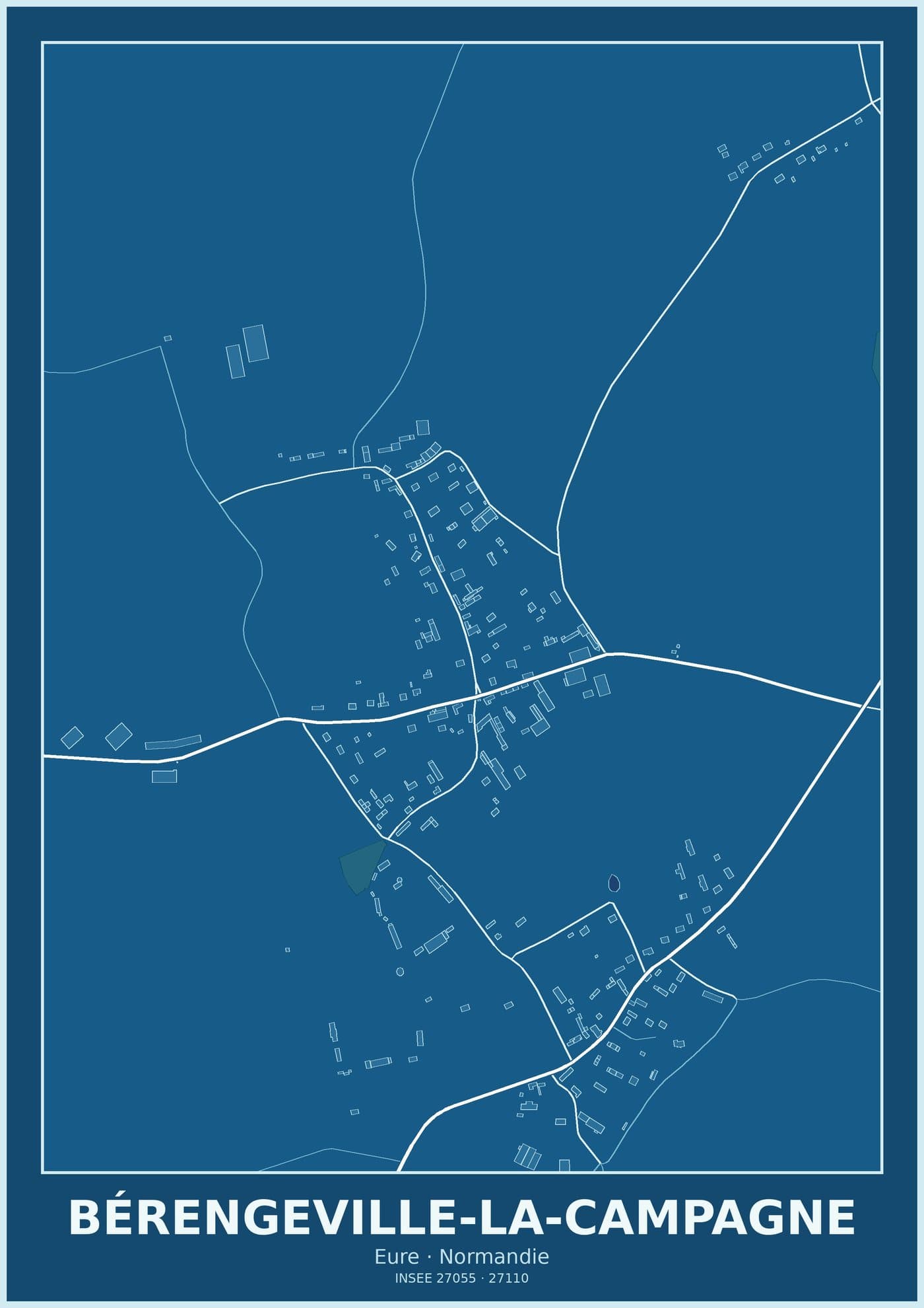 Plan de Bérengeville-la-Campagne