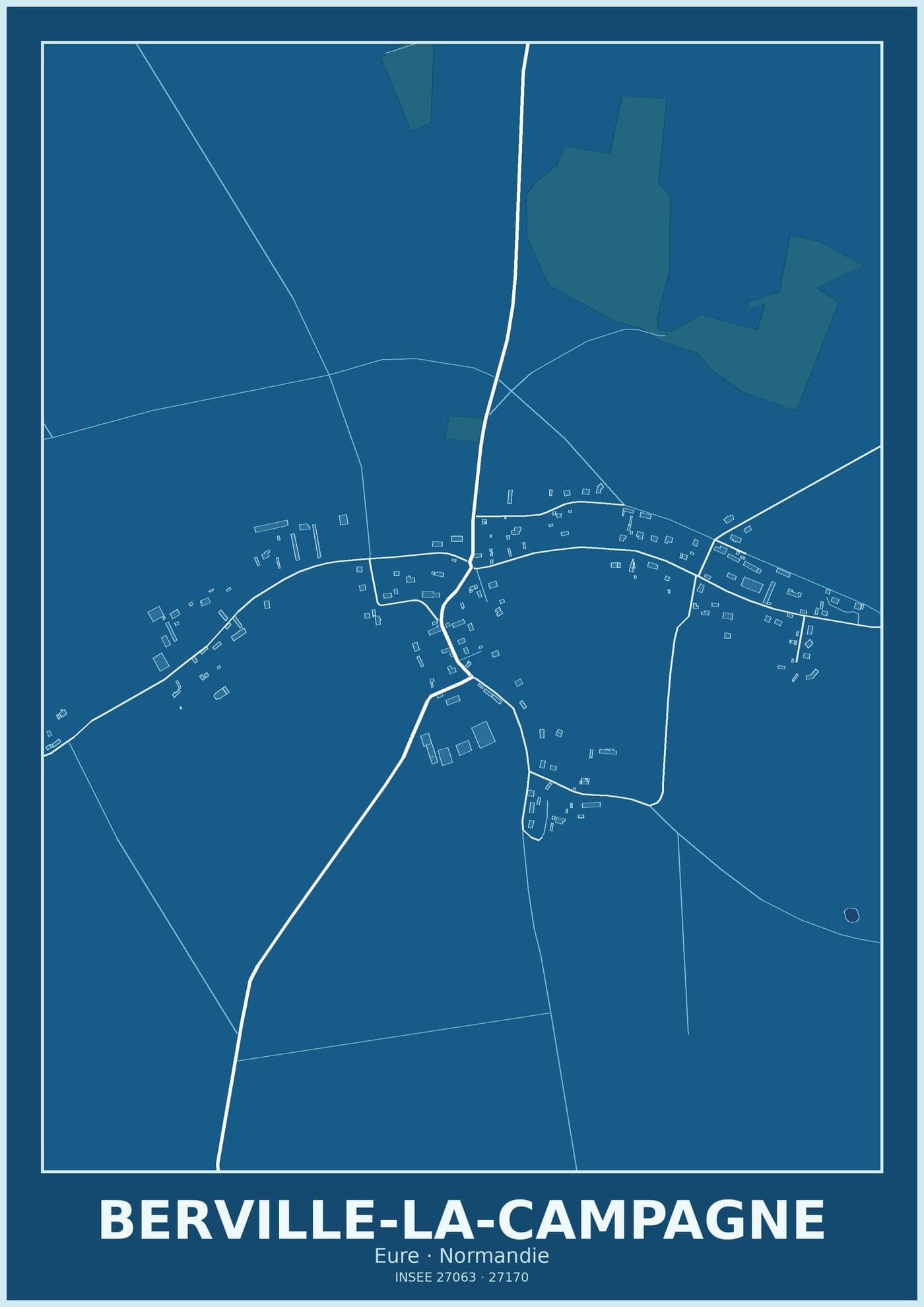 Plan de Berville-la-Campagne