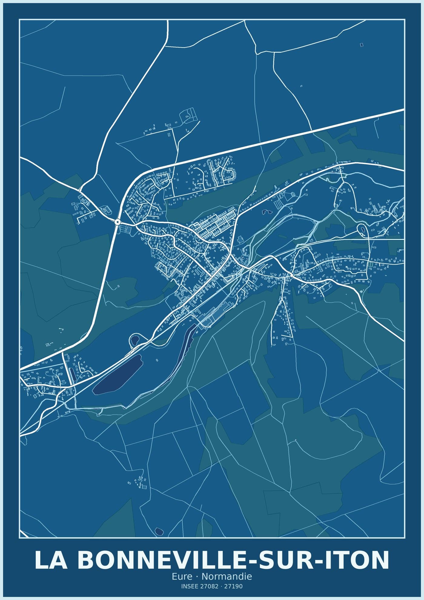 Plan de La Bonneville-sur-Iton