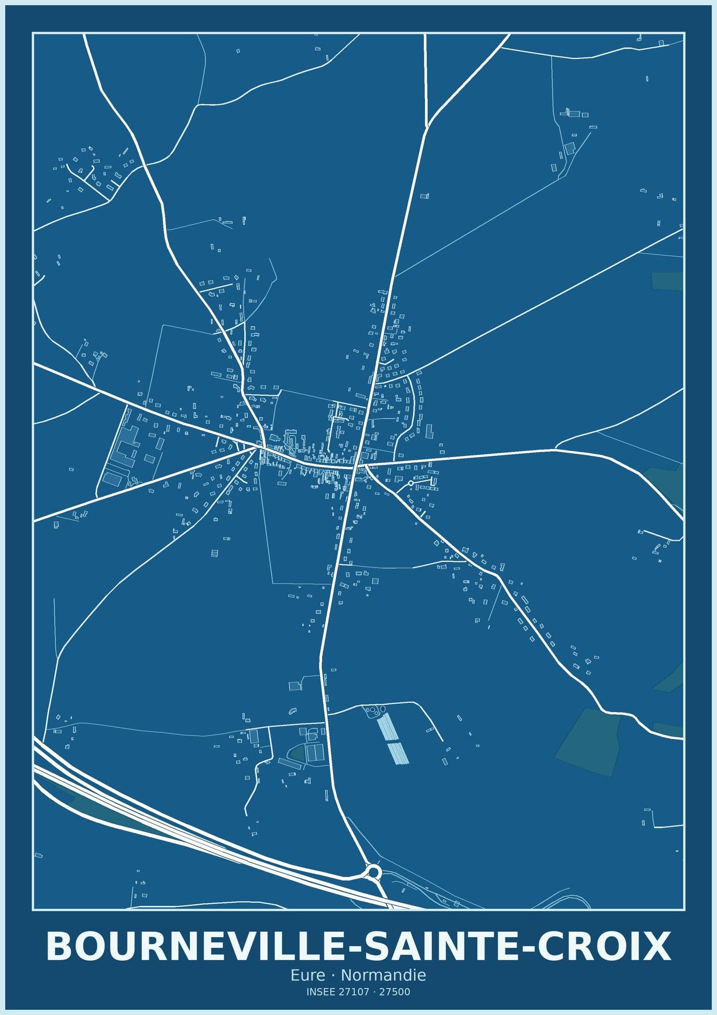 Plan de Bourneville-Sainte-Croix