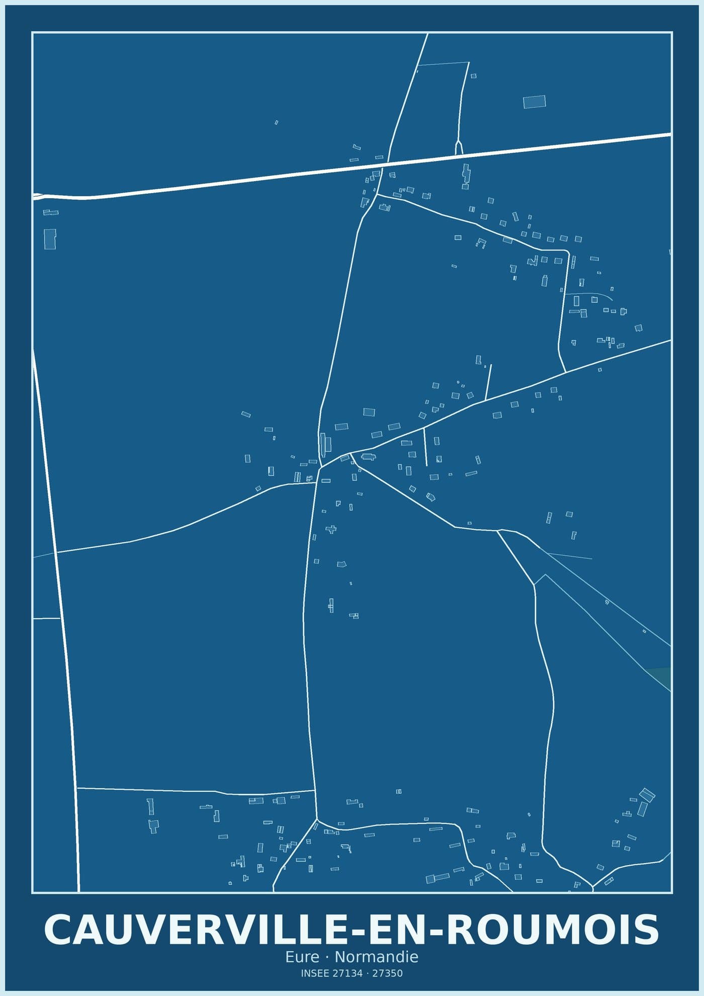 Plan de Cauverville-en-Roumois