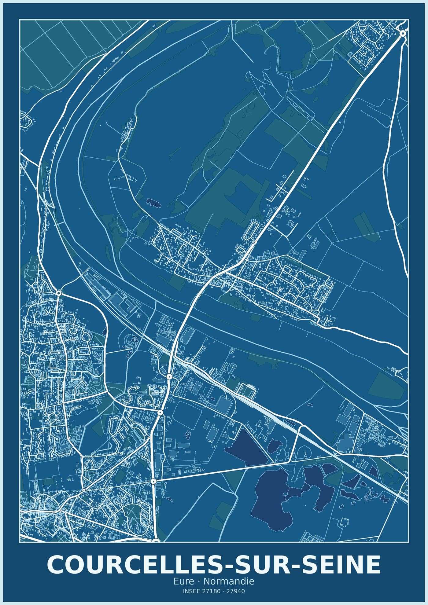 Plan de Courcelles-sur-Seine