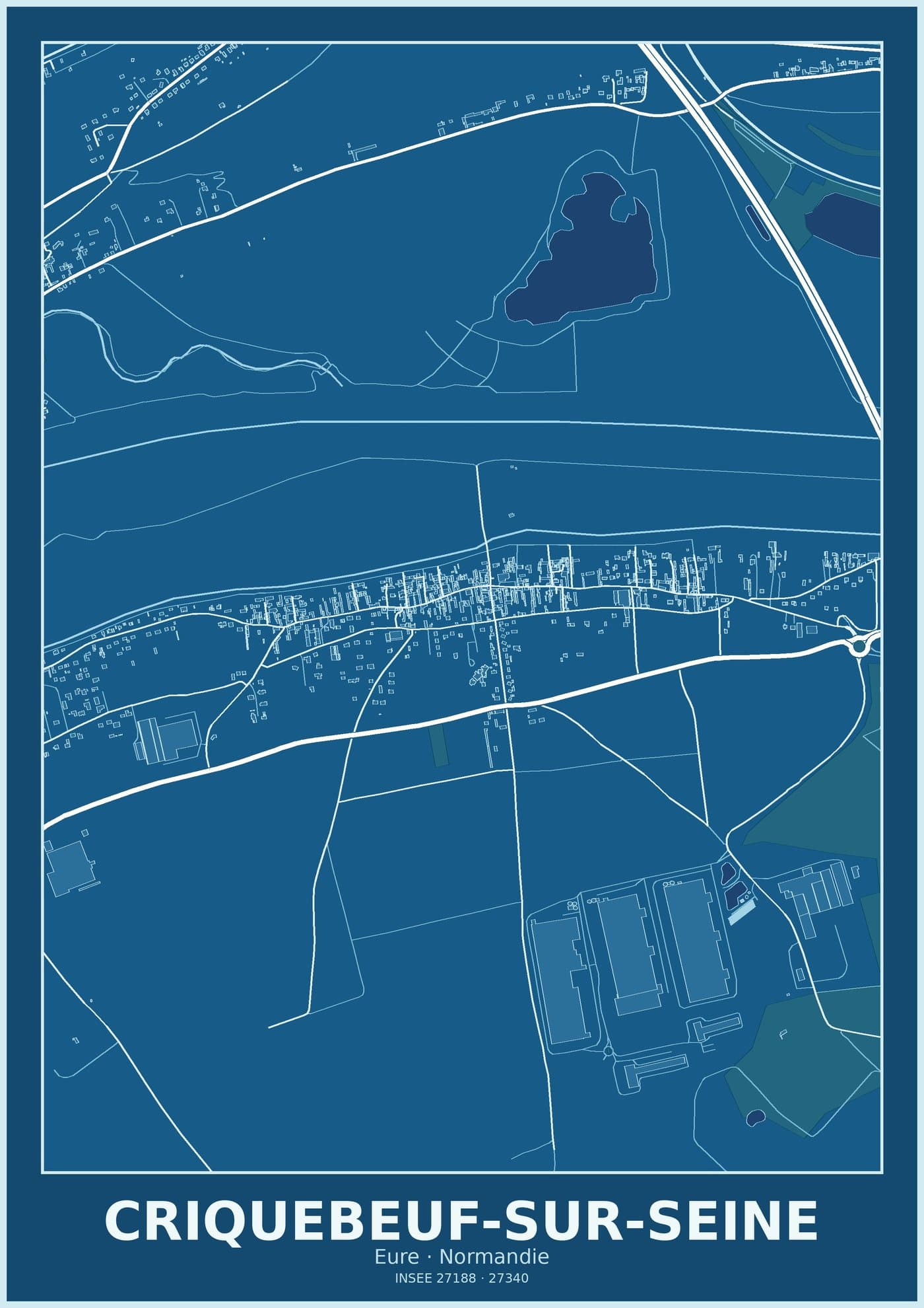 Plan de Criquebeuf-sur-Seine