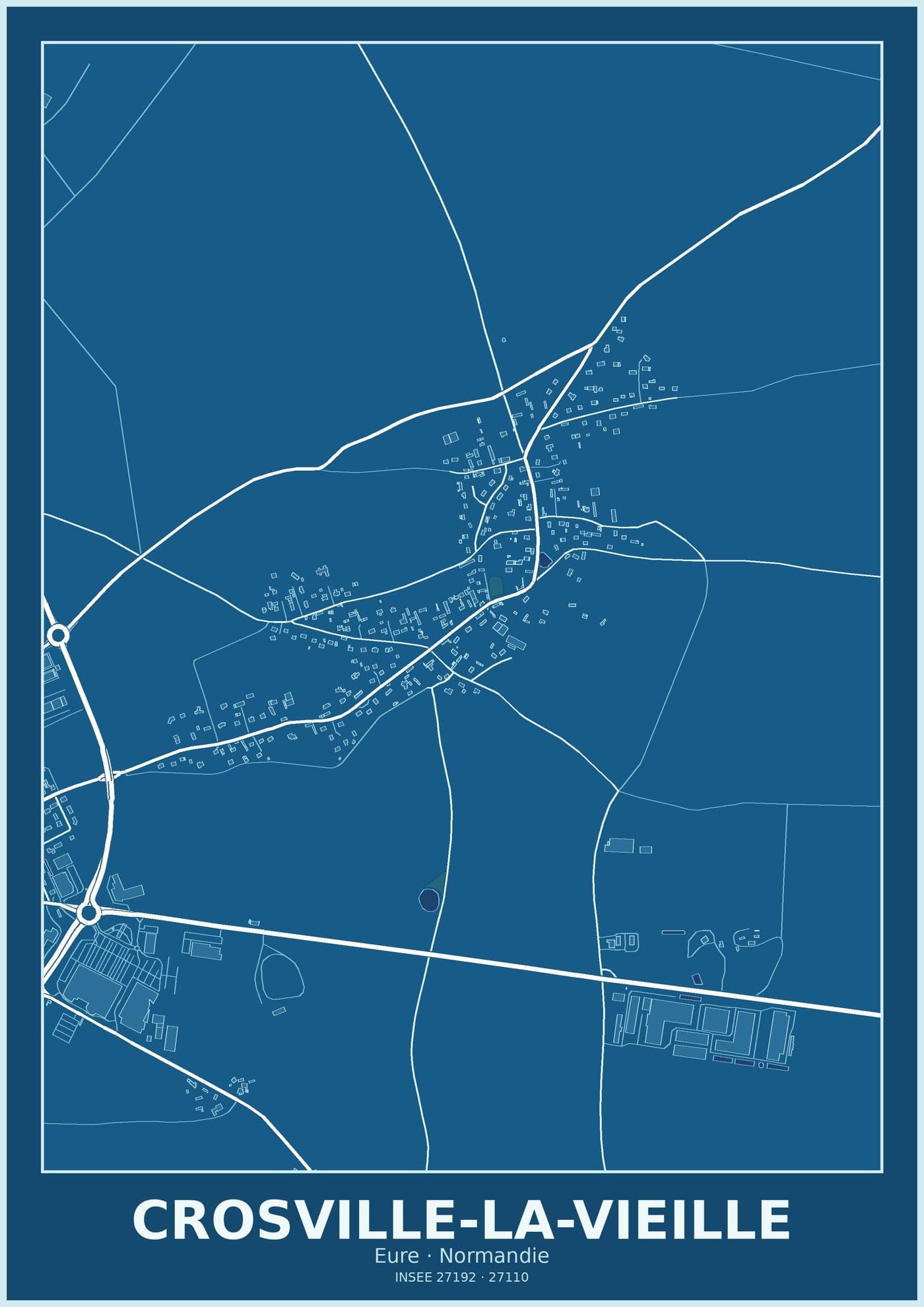 Plan de Crosville-la-Vieille
