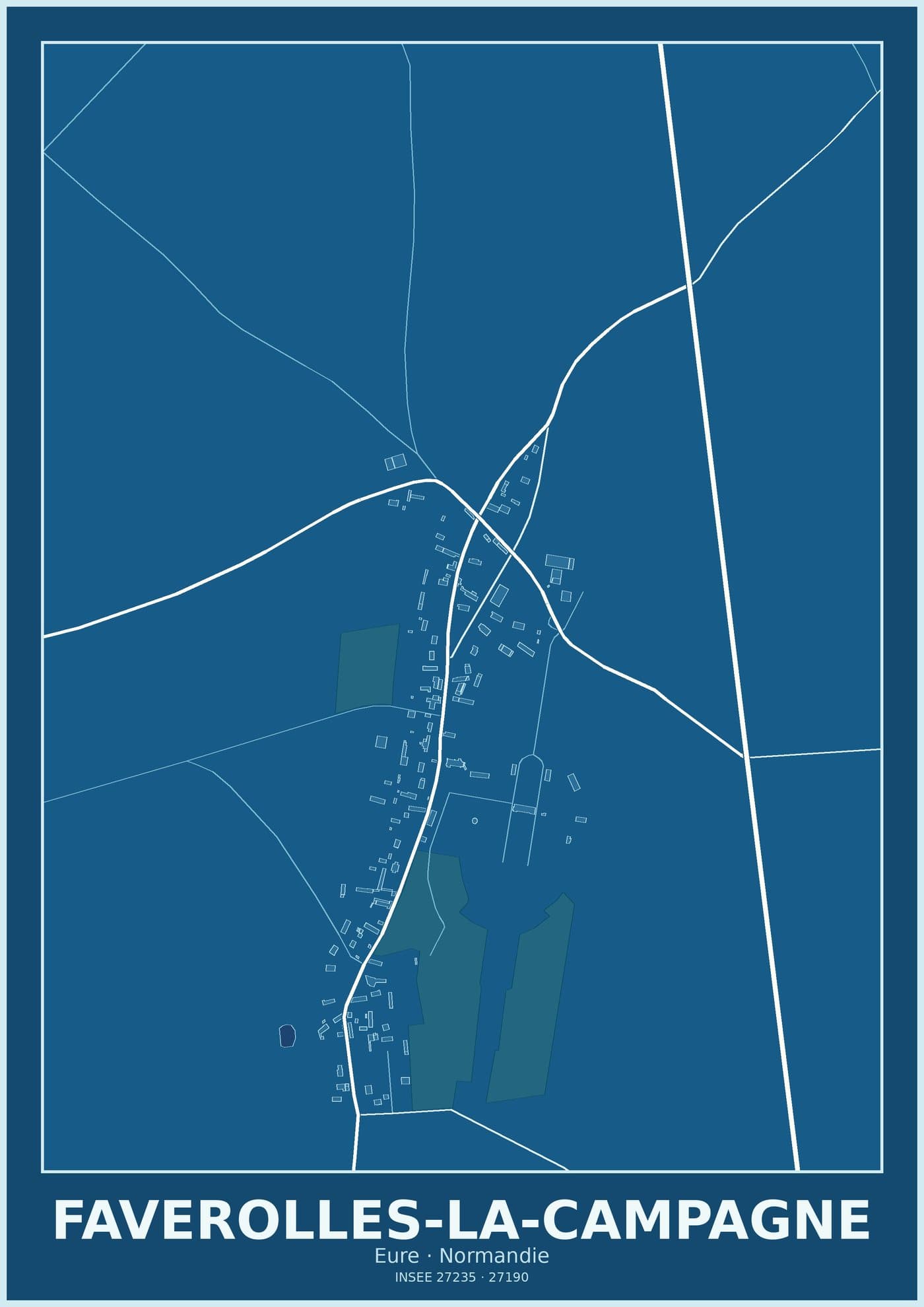 Plan de Faverolles-la-Campagne