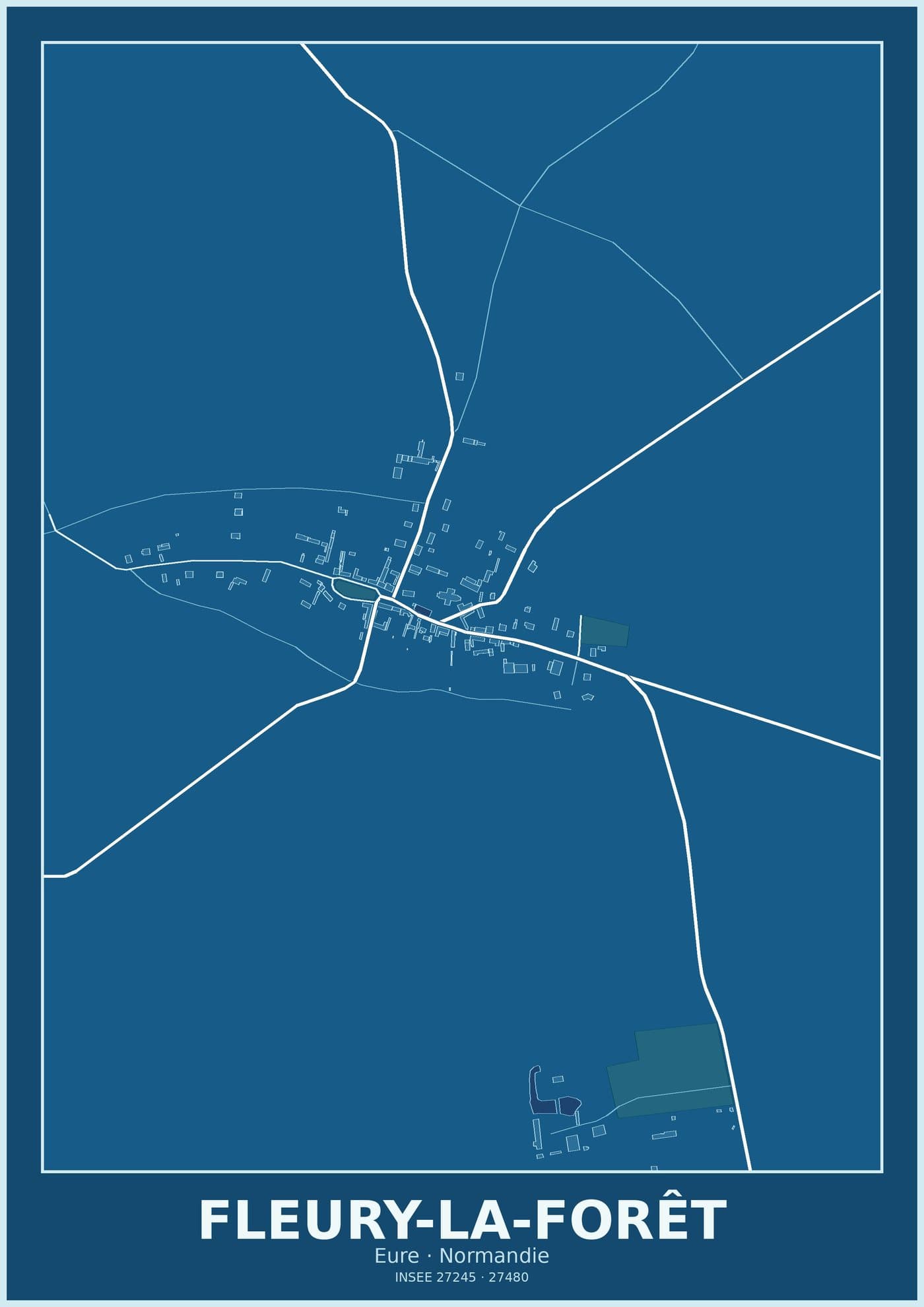 Plan de Fleury-la-Forêt
