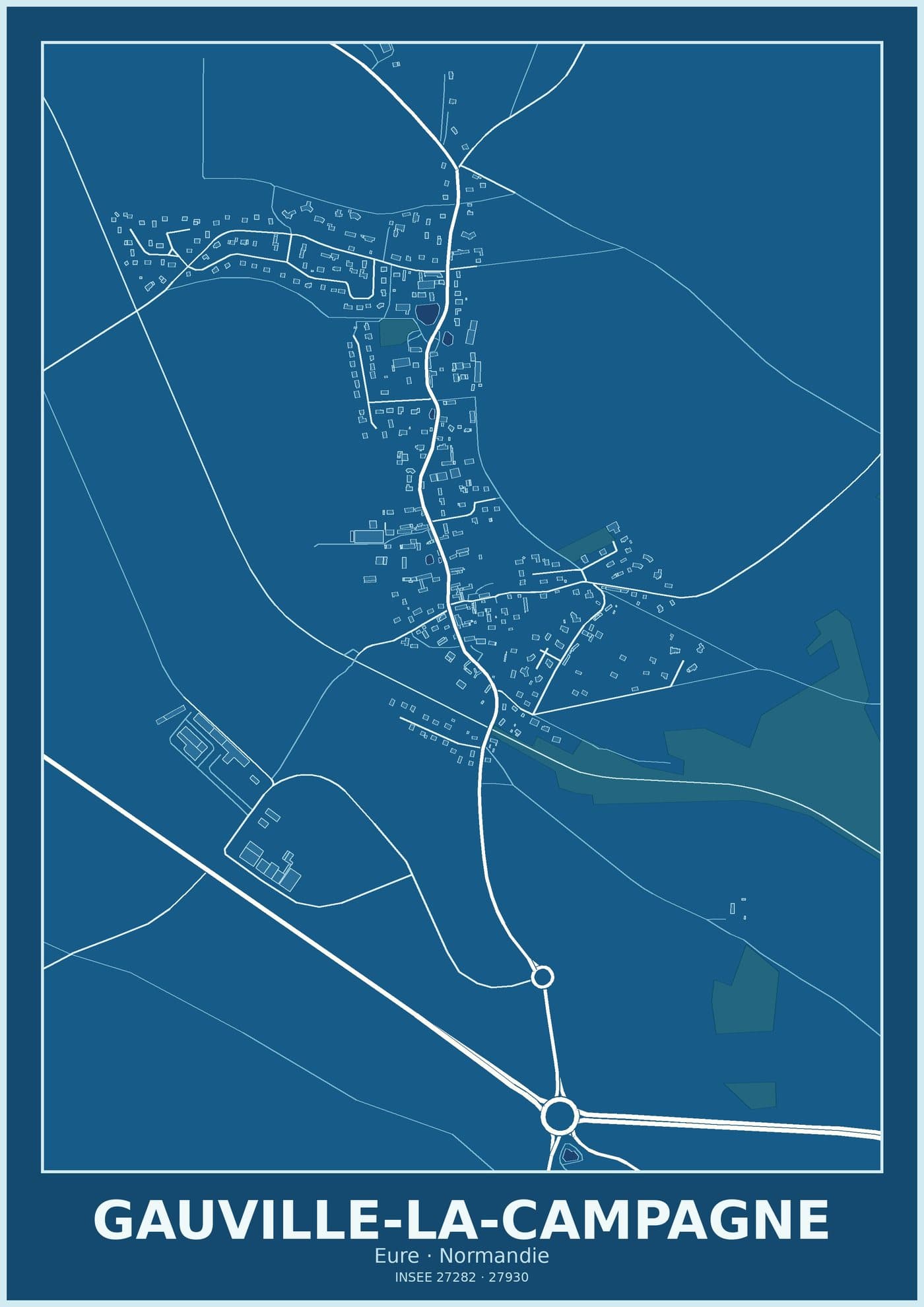 Plan de Gauville-la-Campagne