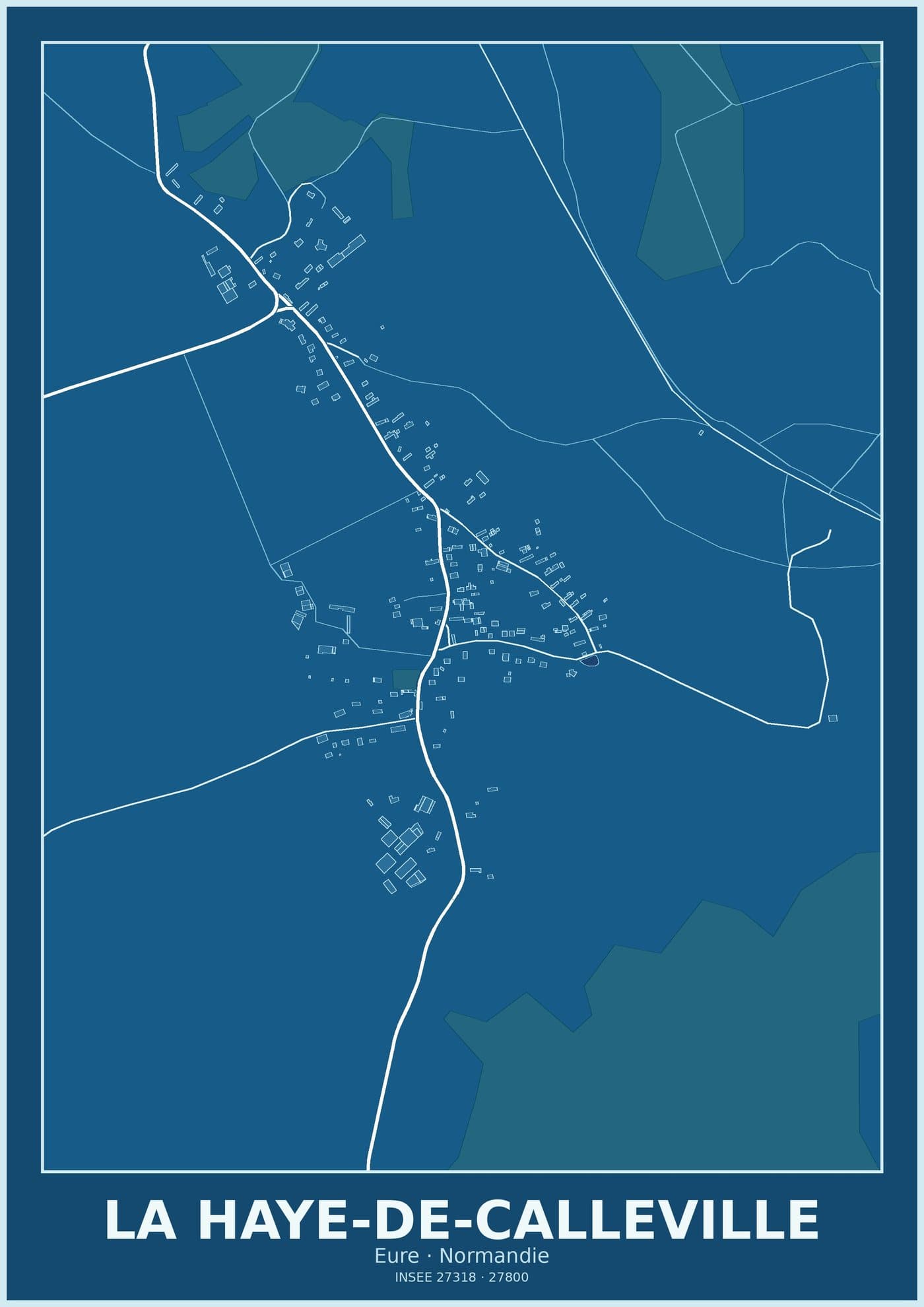 Plan de La Haye-de-Calleville
