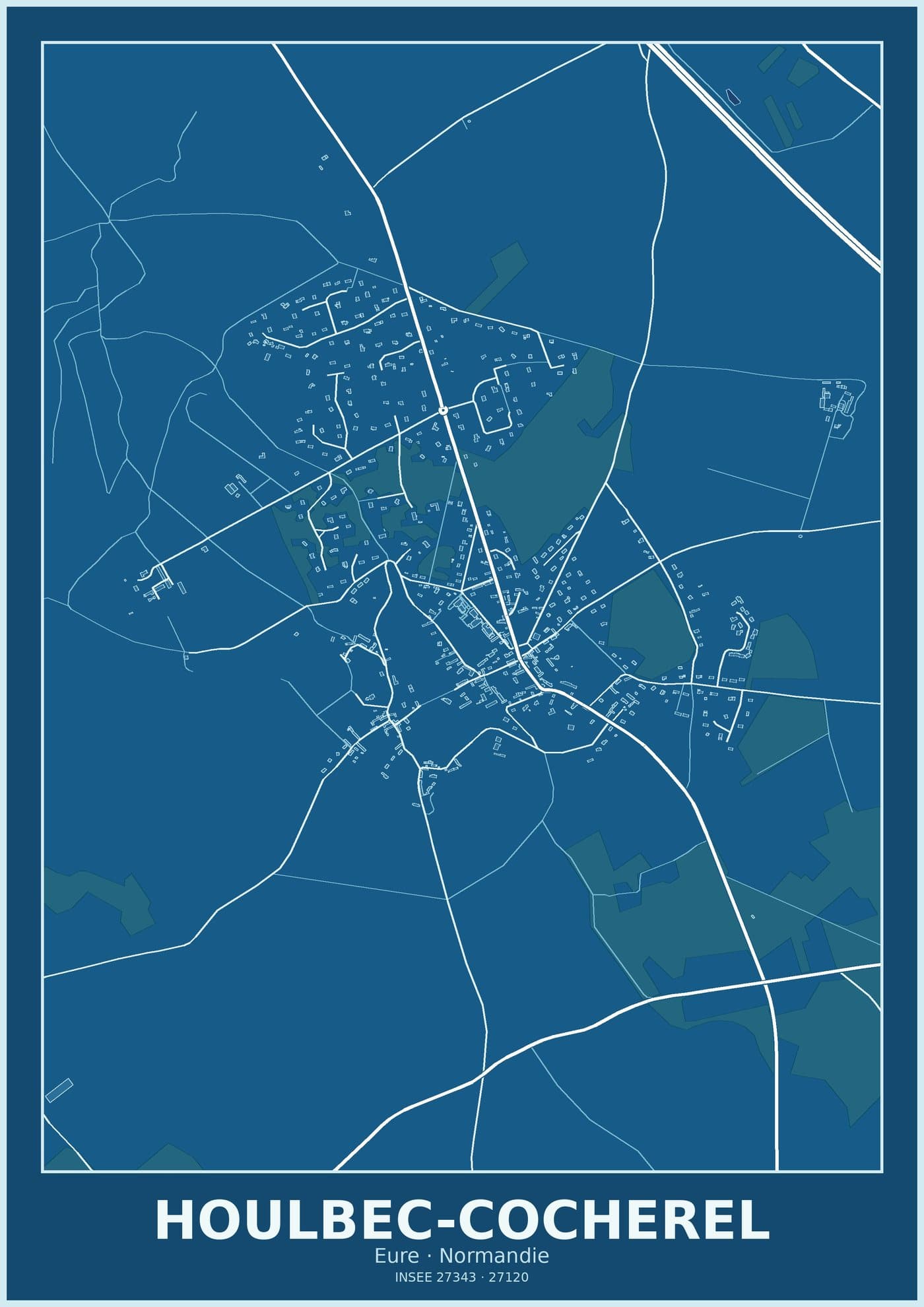 Plan d'Houlbec-Cocherel