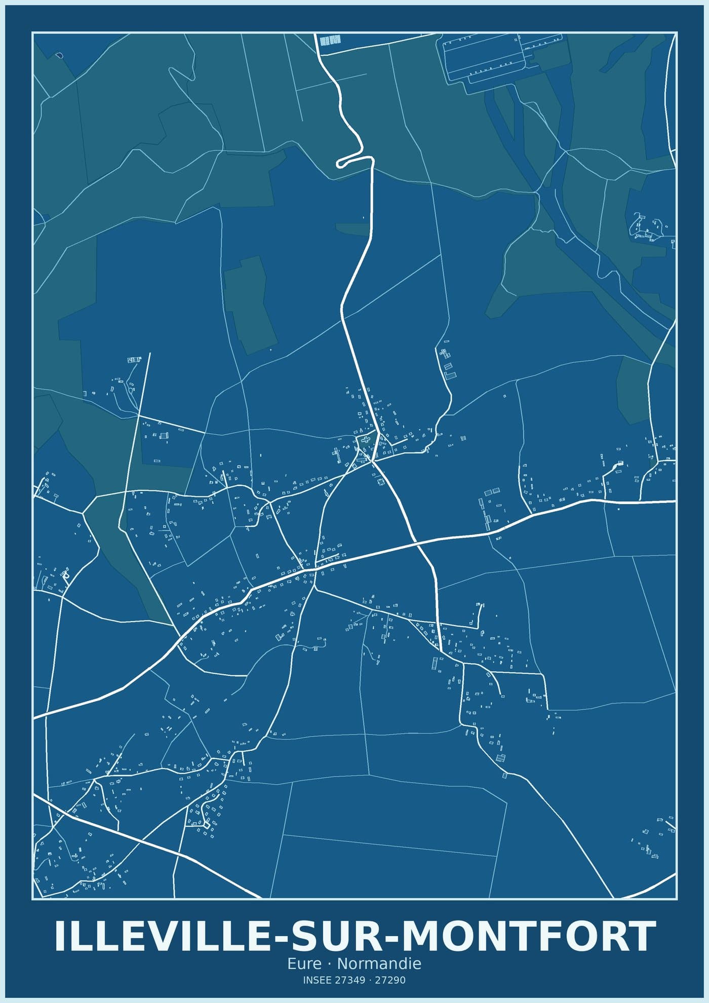 Plan d'Illeville-sur-Montfort