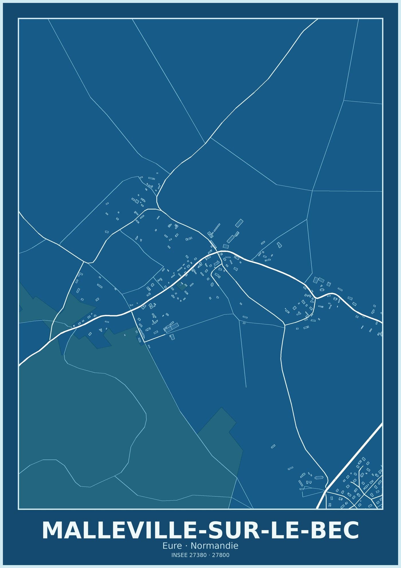 Plan de Malleville-sur-le-Bec
