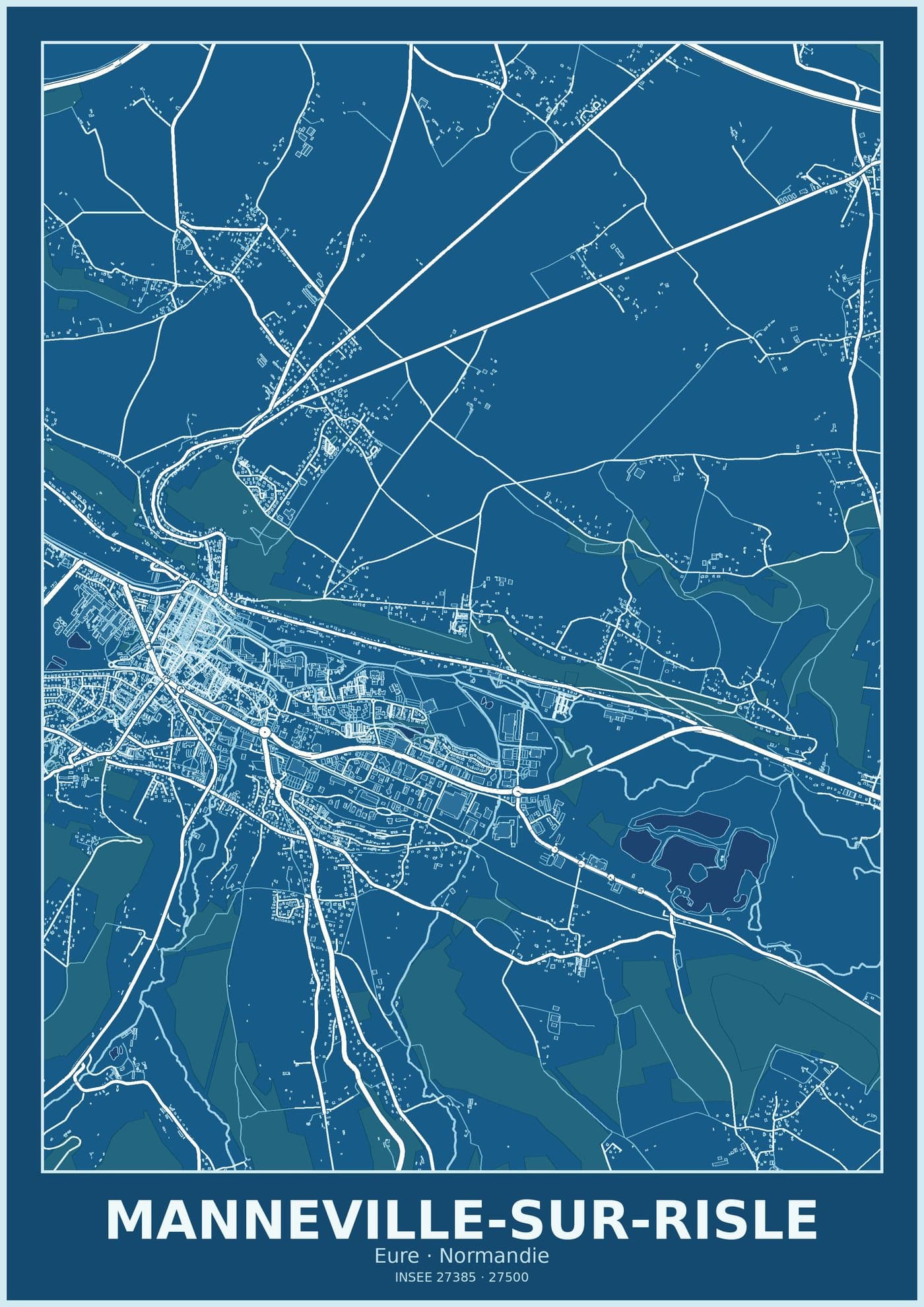 Plan de Manneville-sur-Risle