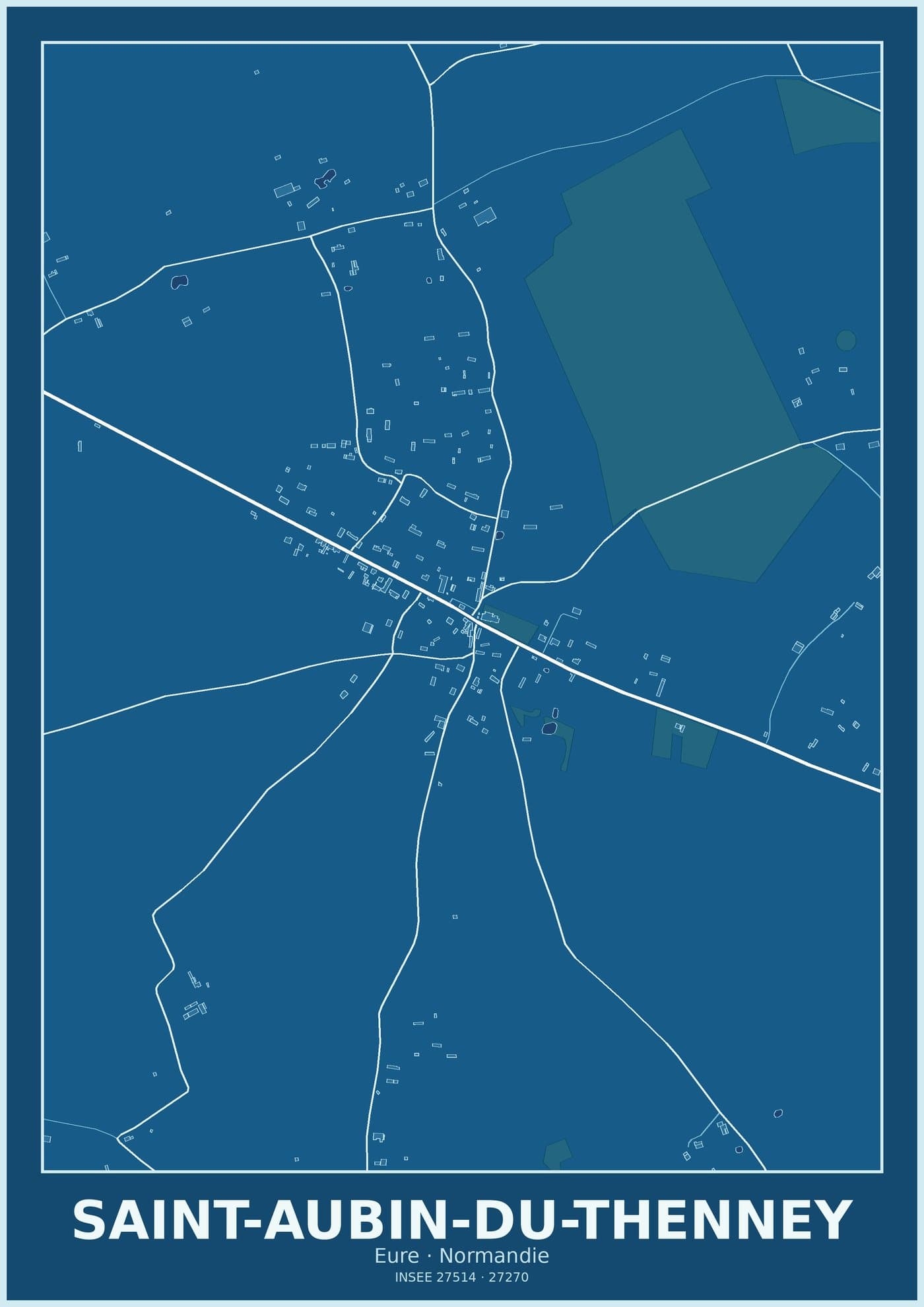 Plan de Saint-Aubin-du-Thenney