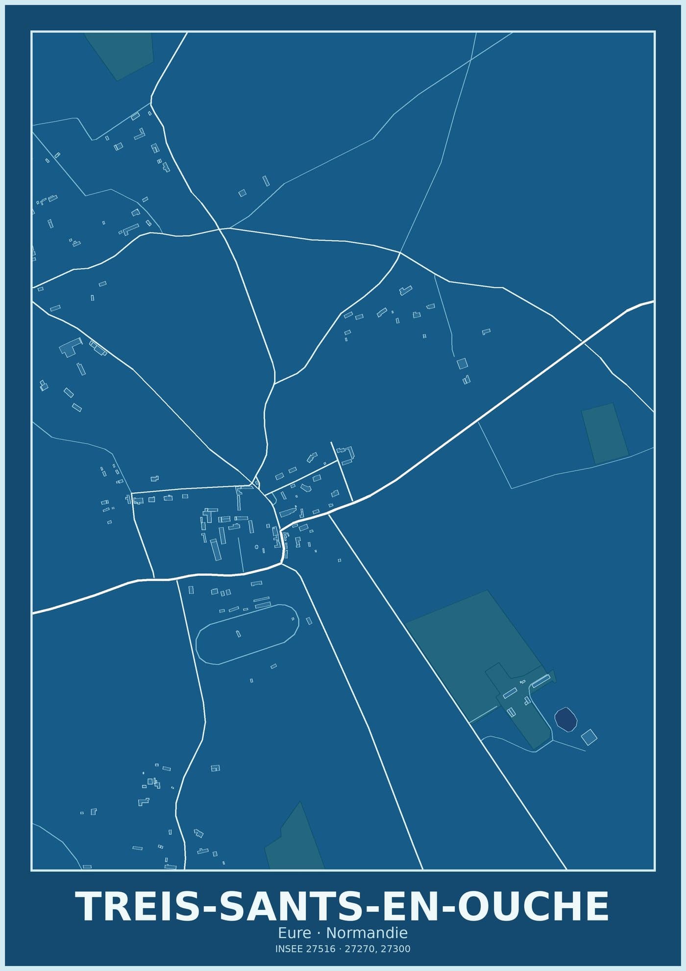 Plan de Treis-Sants-en-Ouche