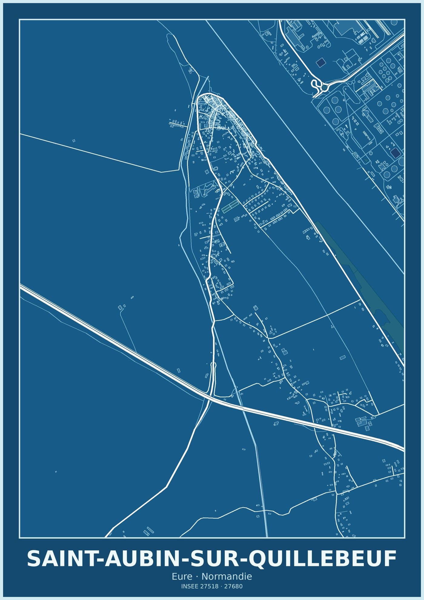 Plan de Saint-Aubin-sur-Quillebeuf