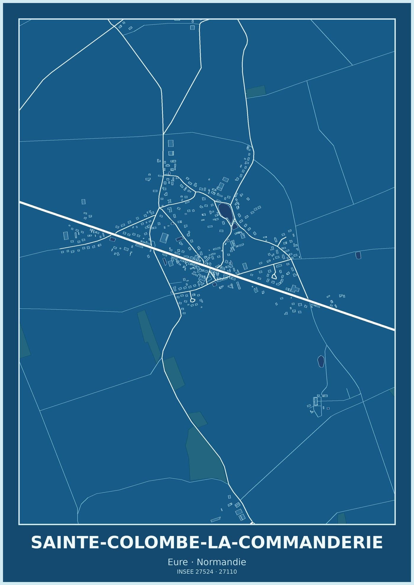 Plan de Sainte-Colombe-la-Commanderie
